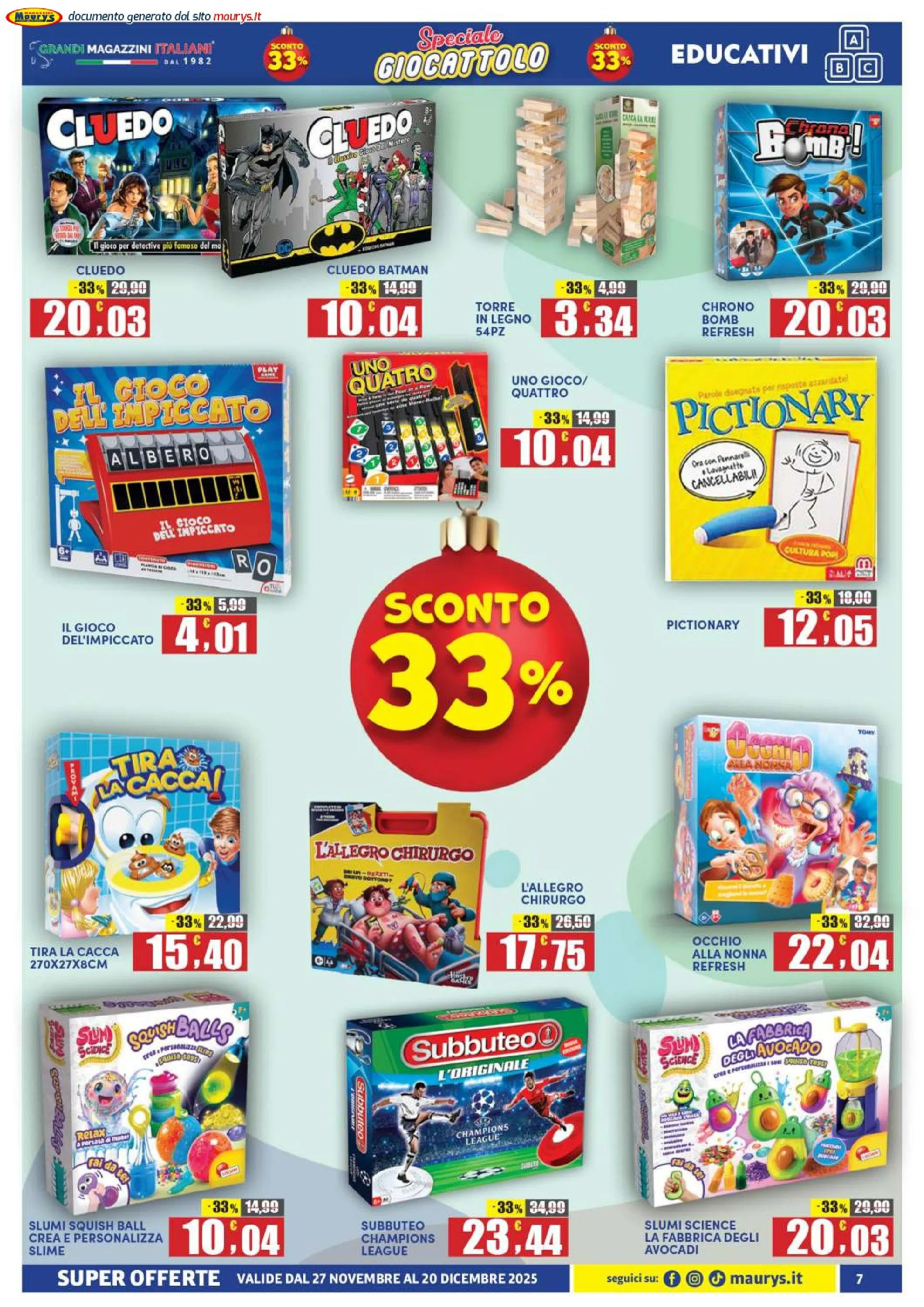 Maury's Volantino da 27 novembre a 20 dicembre di 2025 - Pagina del volantino 7
