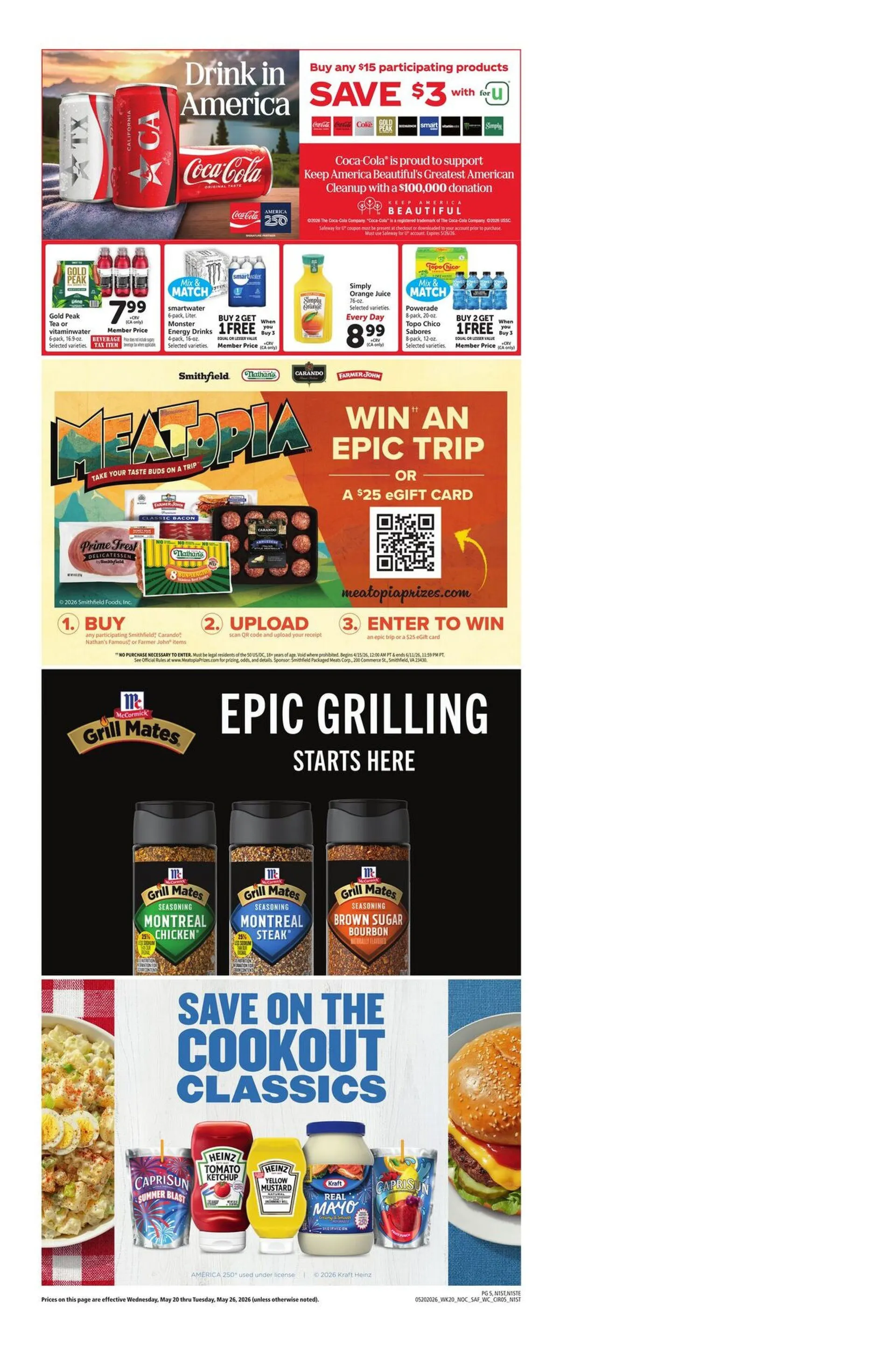 Weekly promotion Safeway Sales spanning from May 20 to May 26 2026 - Page 7 for Catalogue 365