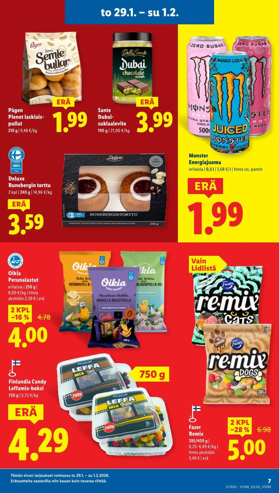 Kaupan Lidl uusimmat tarjoukset voimassa alkaen 29. tammikuuta - 1. helmikuuta 2026 - Tarjouslehti sivu 7