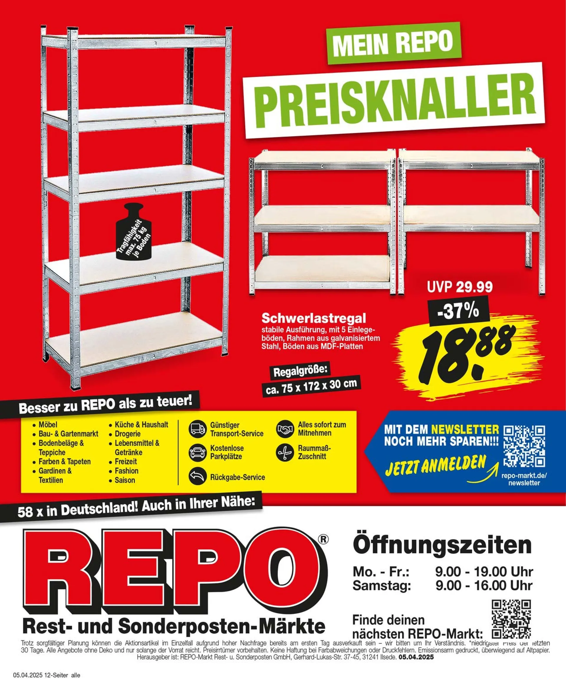 Repo Markt Angebote von 7. April bis 12. April 2025 - Prospekt seite 7