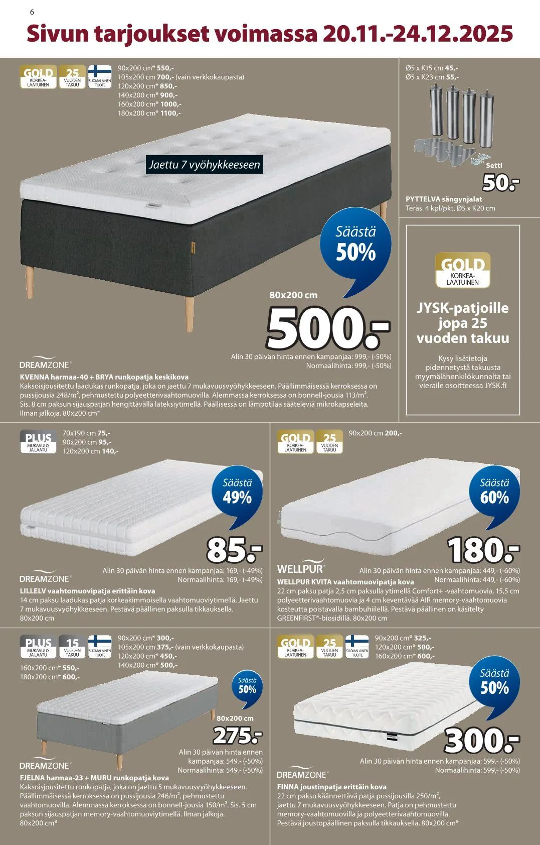 JYSK Tarjoukset voimassa alkaen 1. joulukuuta - 10. joulukuuta 2025 - Tarjouslehti sivu 6