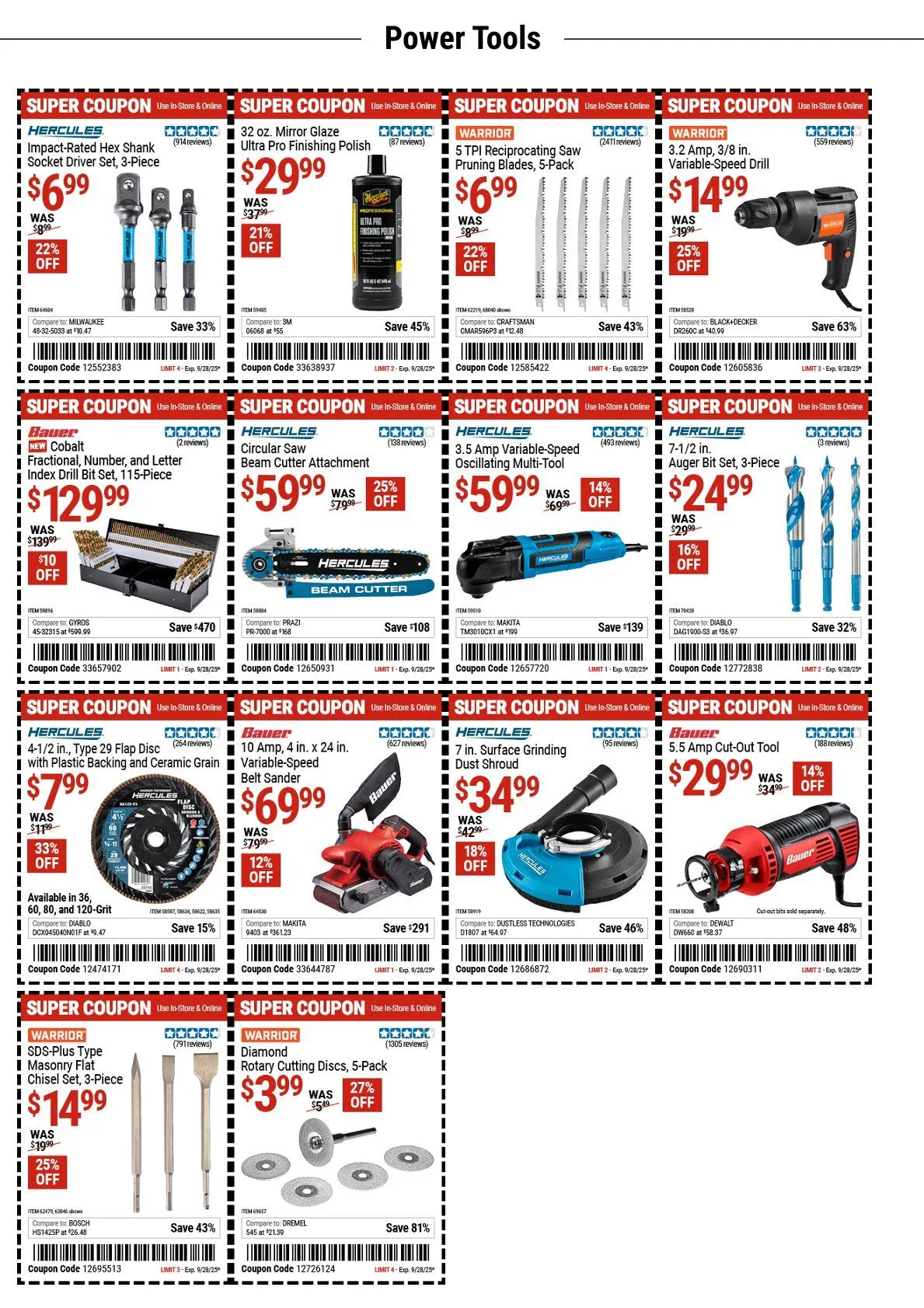 Weekly ad Harbor Freight Sales from September 15 to September 28 2025 - Page 7