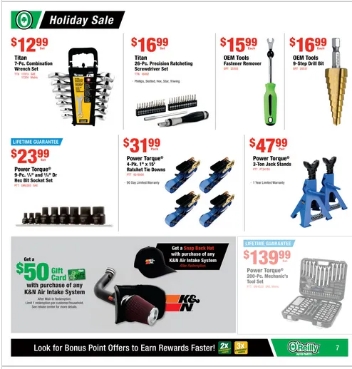 Weekly promotion O'Reilly Auto Parts Sales spanning from November 26 to December 2 2025 - Page 7 for Catalogue 365