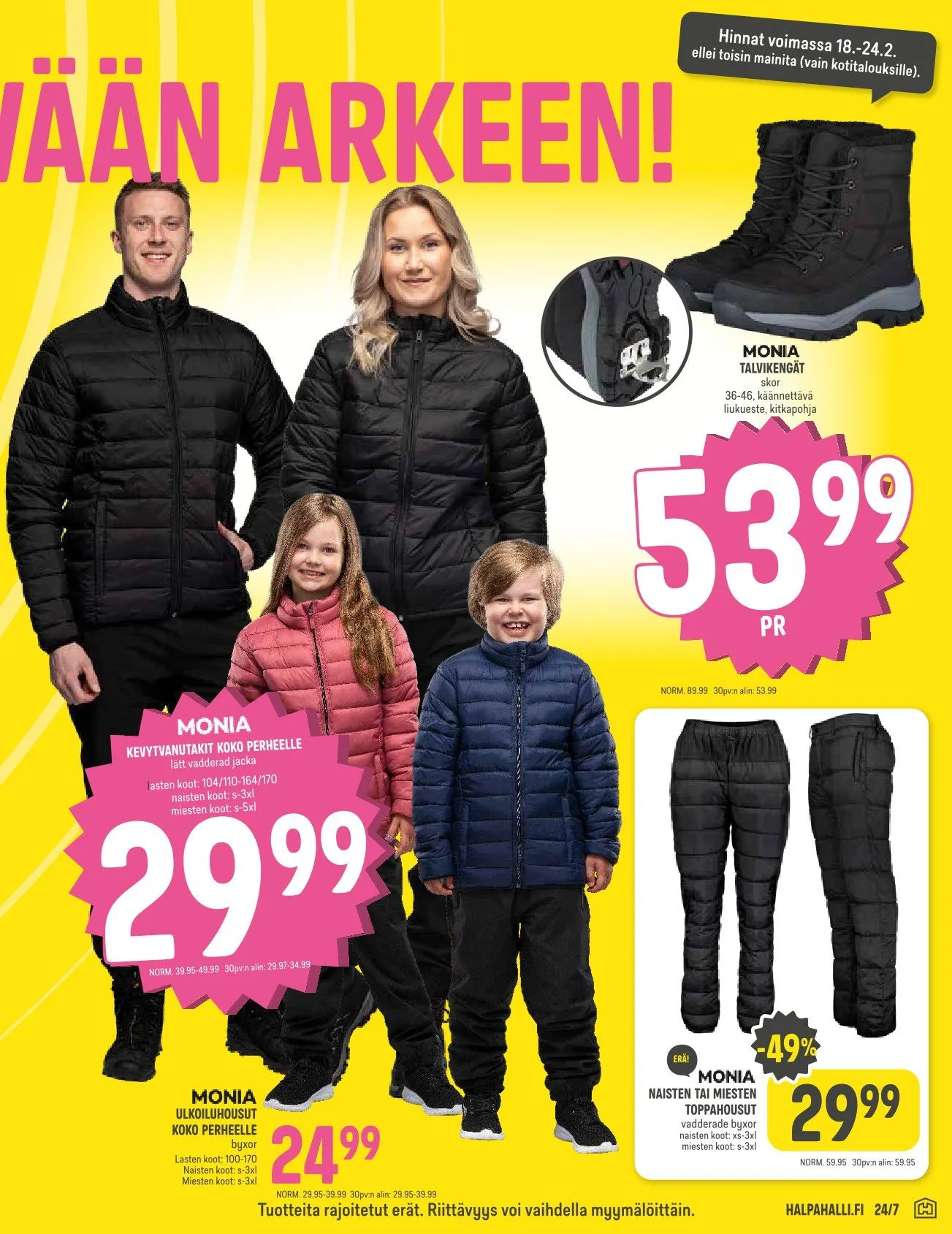 Kaupan HalpaHalli uusimmat tarjoukset voimassa alkaen 18. helmikuuta - 24. helmikuuta 2026 - Tarjouslehti sivu 7