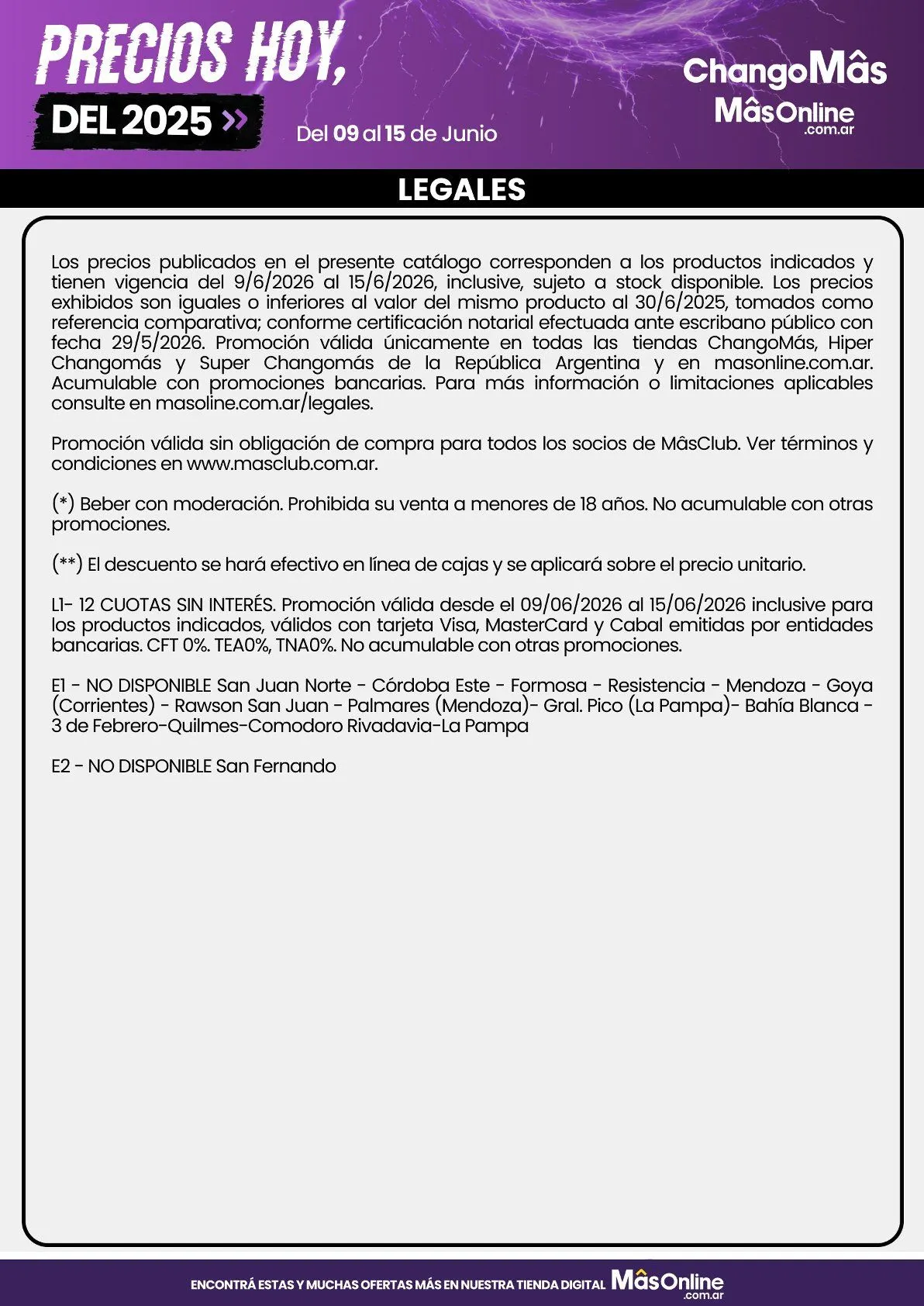 Ofertas de Changomas Ofertas 9 de junio al 15 de junio 2026 - Página 7 del catálogo