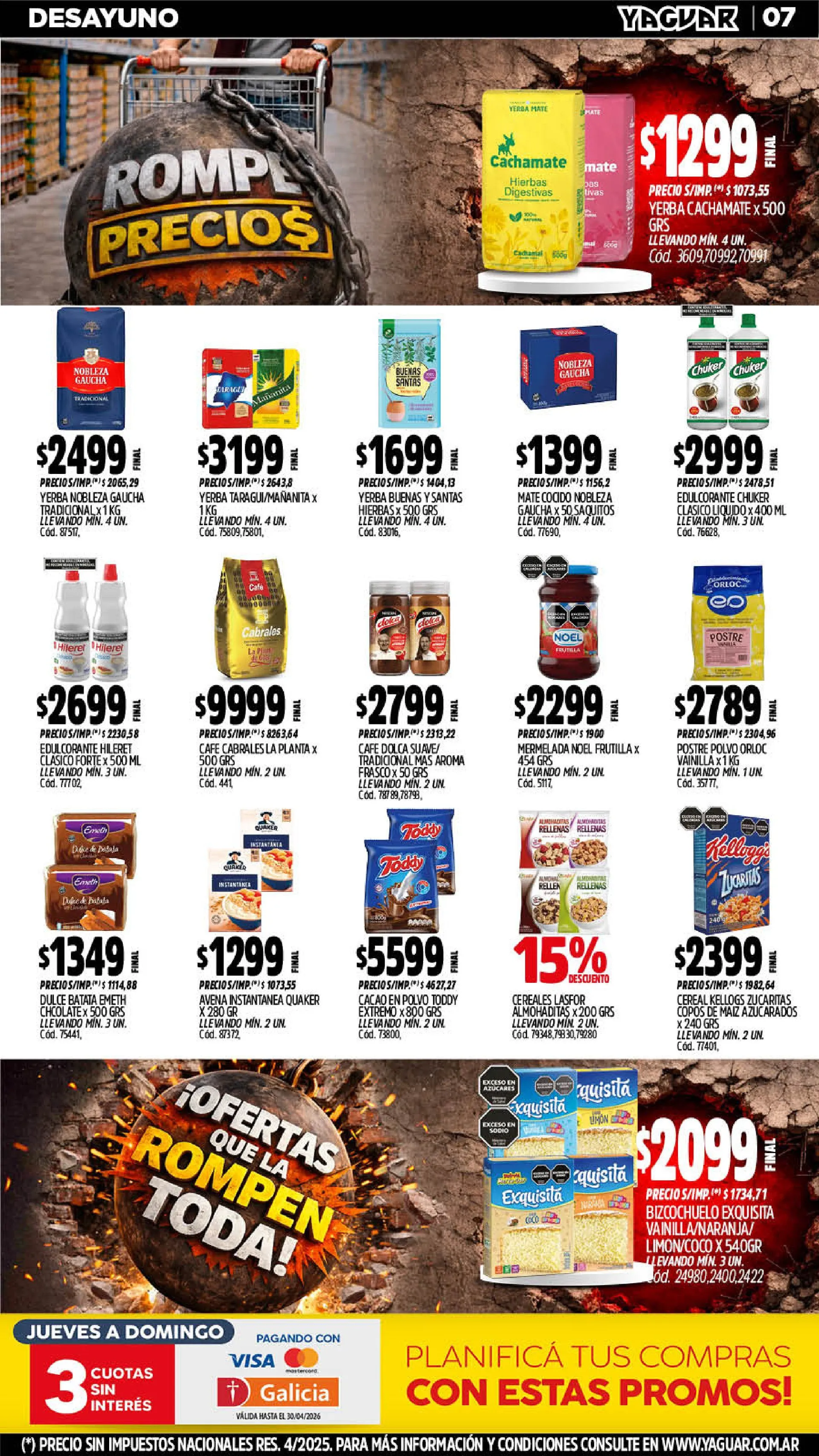 Ofertas de  Yaguar Ofertas 20 de abril al 25 de abril 2026 - Página 7 del catálogo