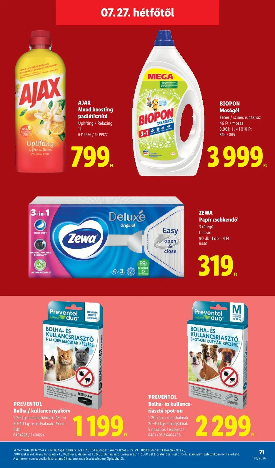 Katalógus Lidl legfrissebb ajánlatai július 23.-tól július 29.-ig 2026. - Oldal 71