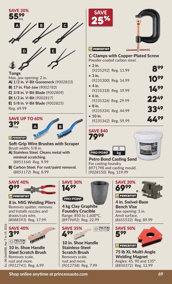 Princess Auto Sales from April 7 to April 19 2026 - flyer page 72