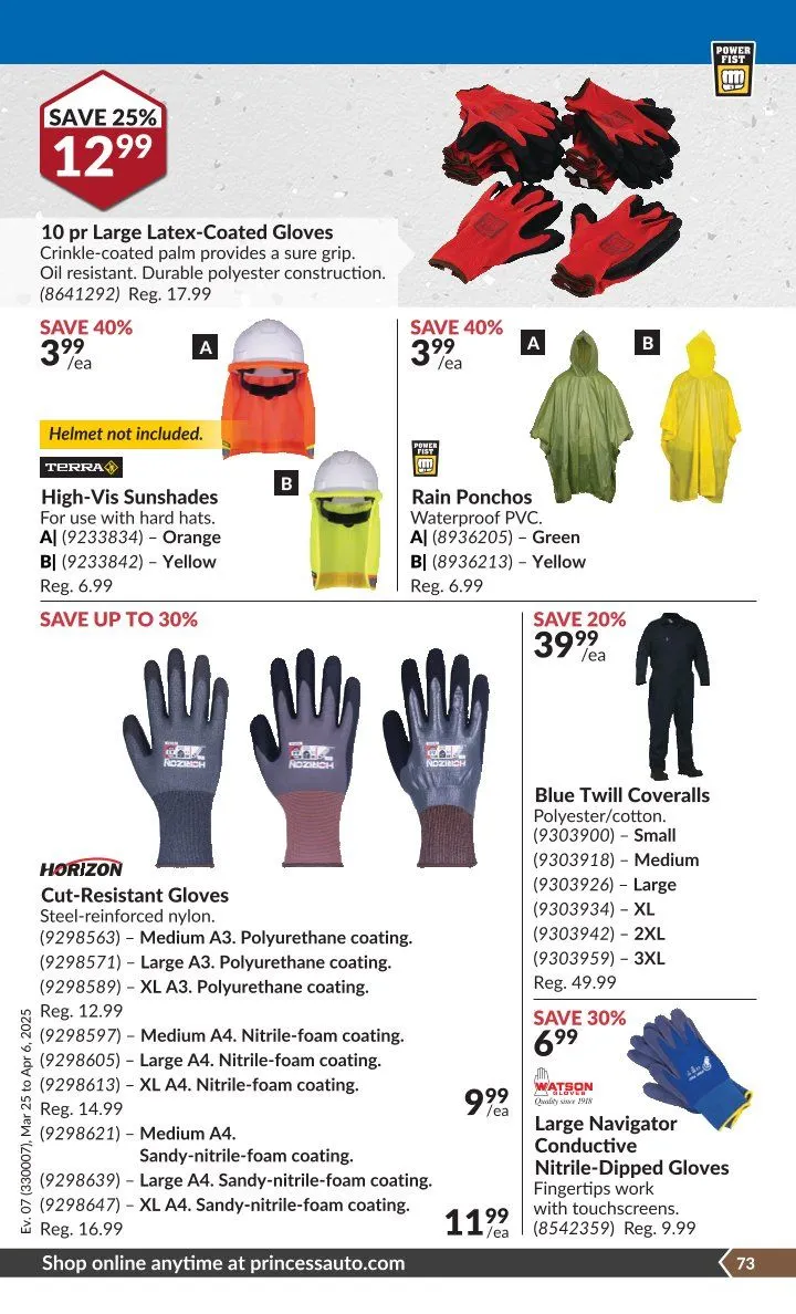 Princess Auto Sales from March 25 to April 6 2025 - flyer page 77