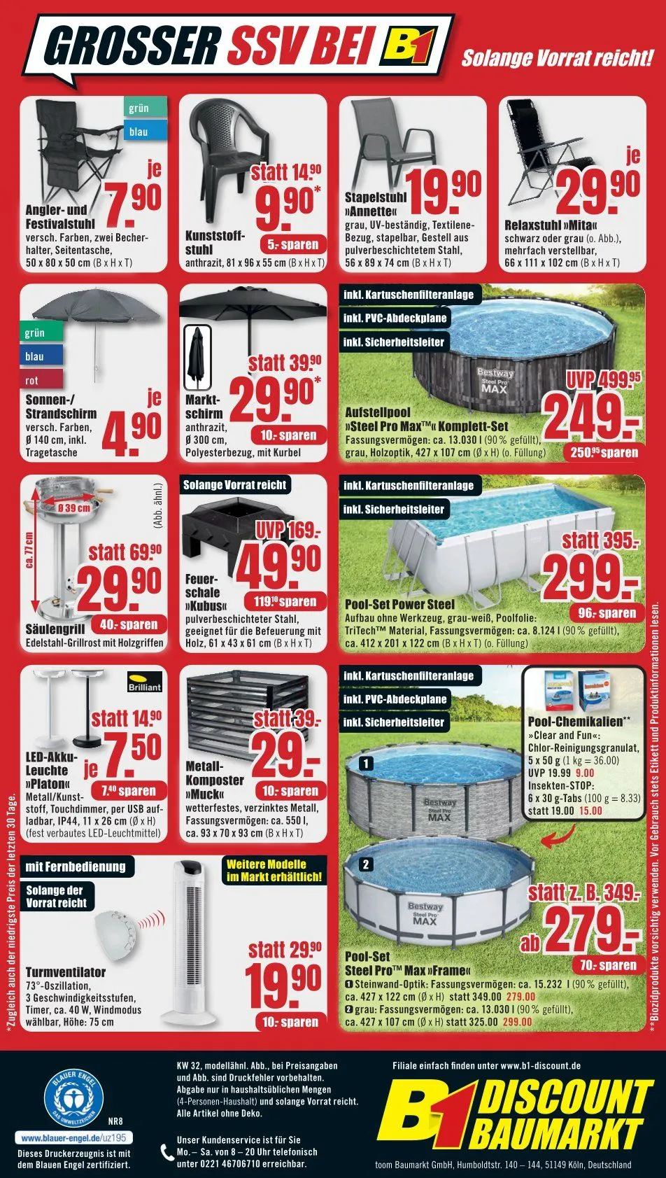 B1 Discount Baumarkt  Prospekte von 2. August bis 8. August 2025 - Prospekt seite 8