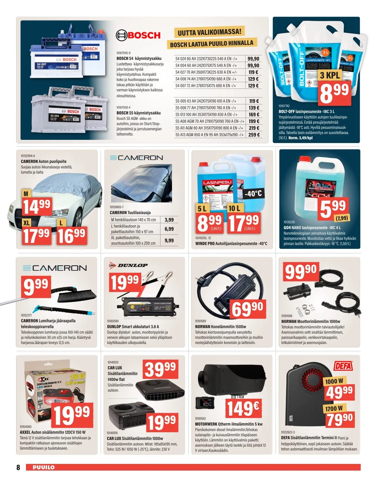 Kaupan Puuilo erikoistarjous voimassa alkaen 27. lokakuuta - 9. marraskuuta 2025 - Tarjouslehti sivu 8