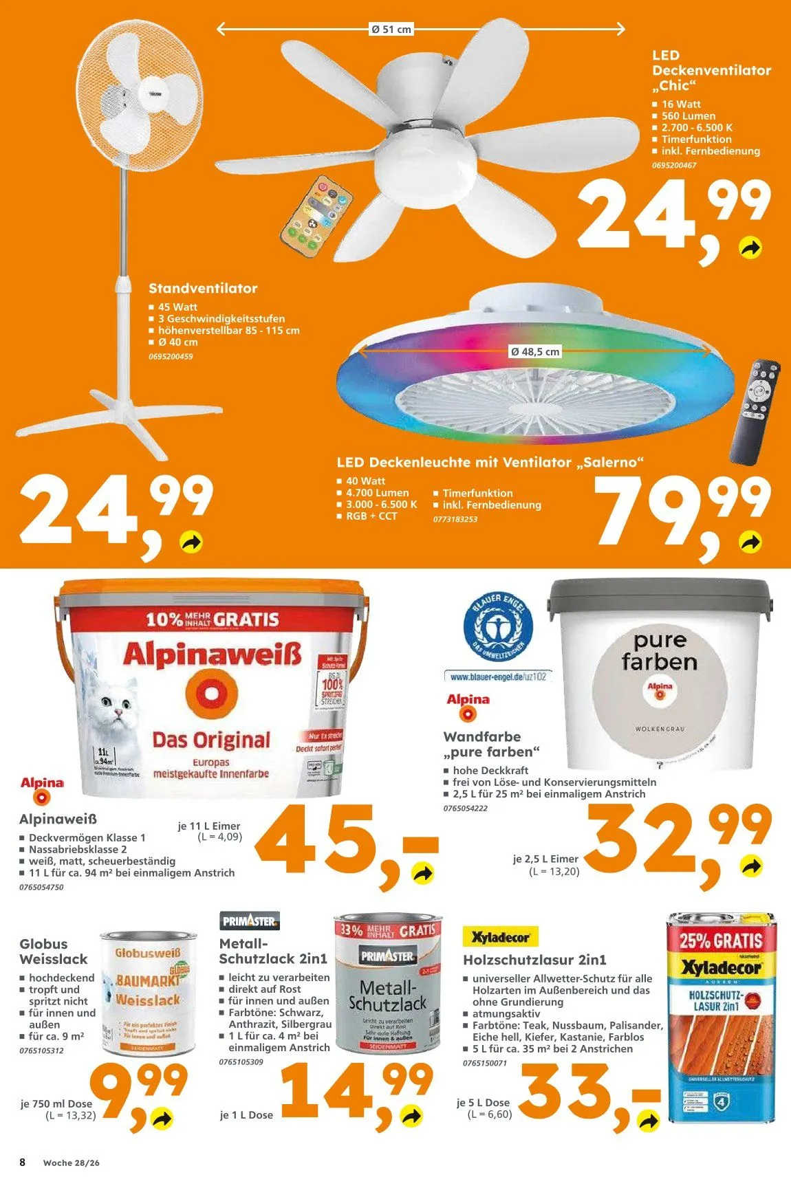 Globus Baumarkt Angebote von 5. Juli bis 11. Juli 2026 - Prospekt seite 8