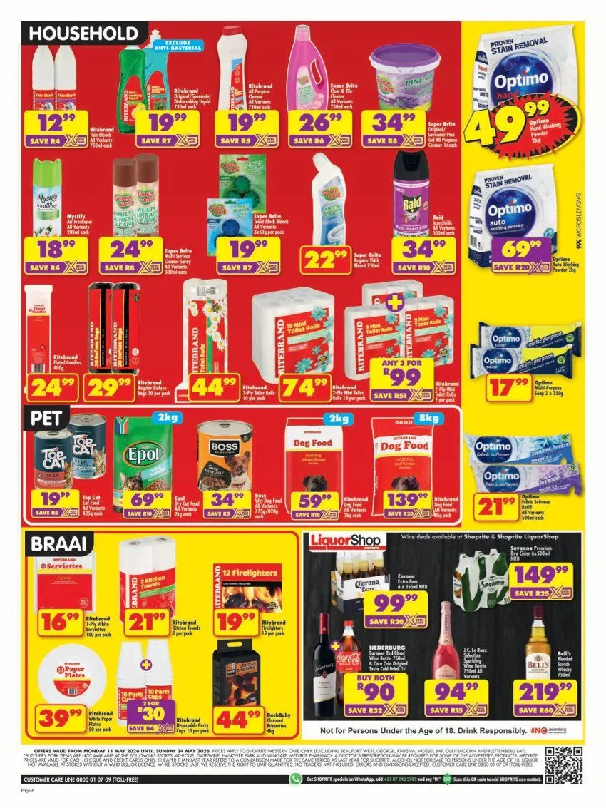  Shoprite Sales from 11 May to 24 May 2026 - Catalogue Page 8