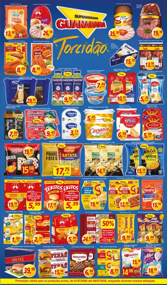 Encarte de  Folhetos Supermercados Guanabara 1 de julho até 6 de julho 2026 - Pagina 8