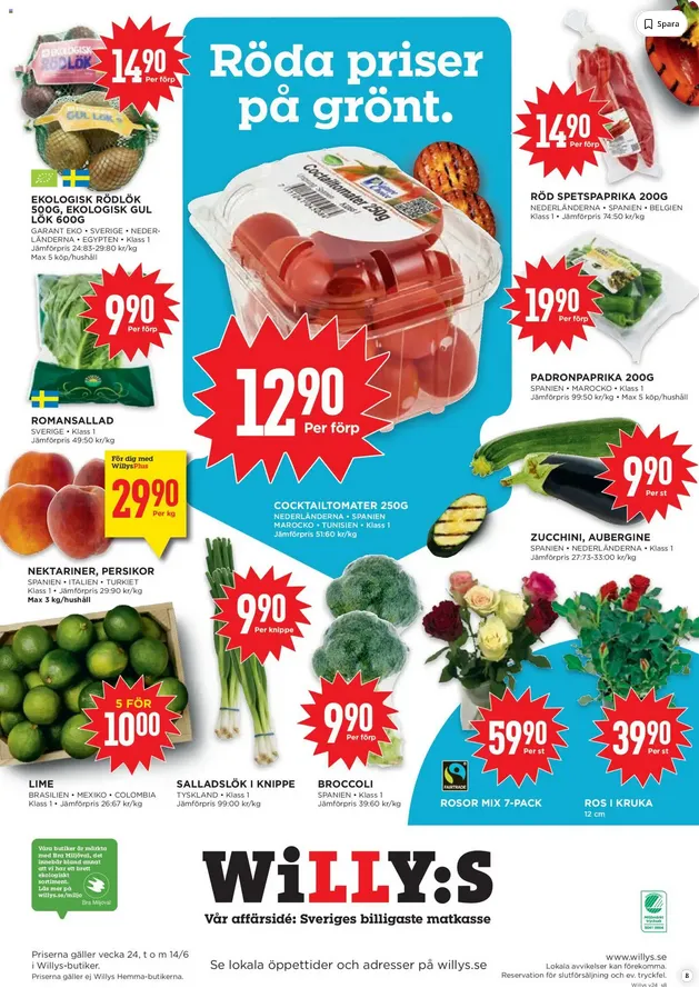 Willys Erbjudanden från 8 juni till 14 juni 2026 - Reklamblad sidor 8