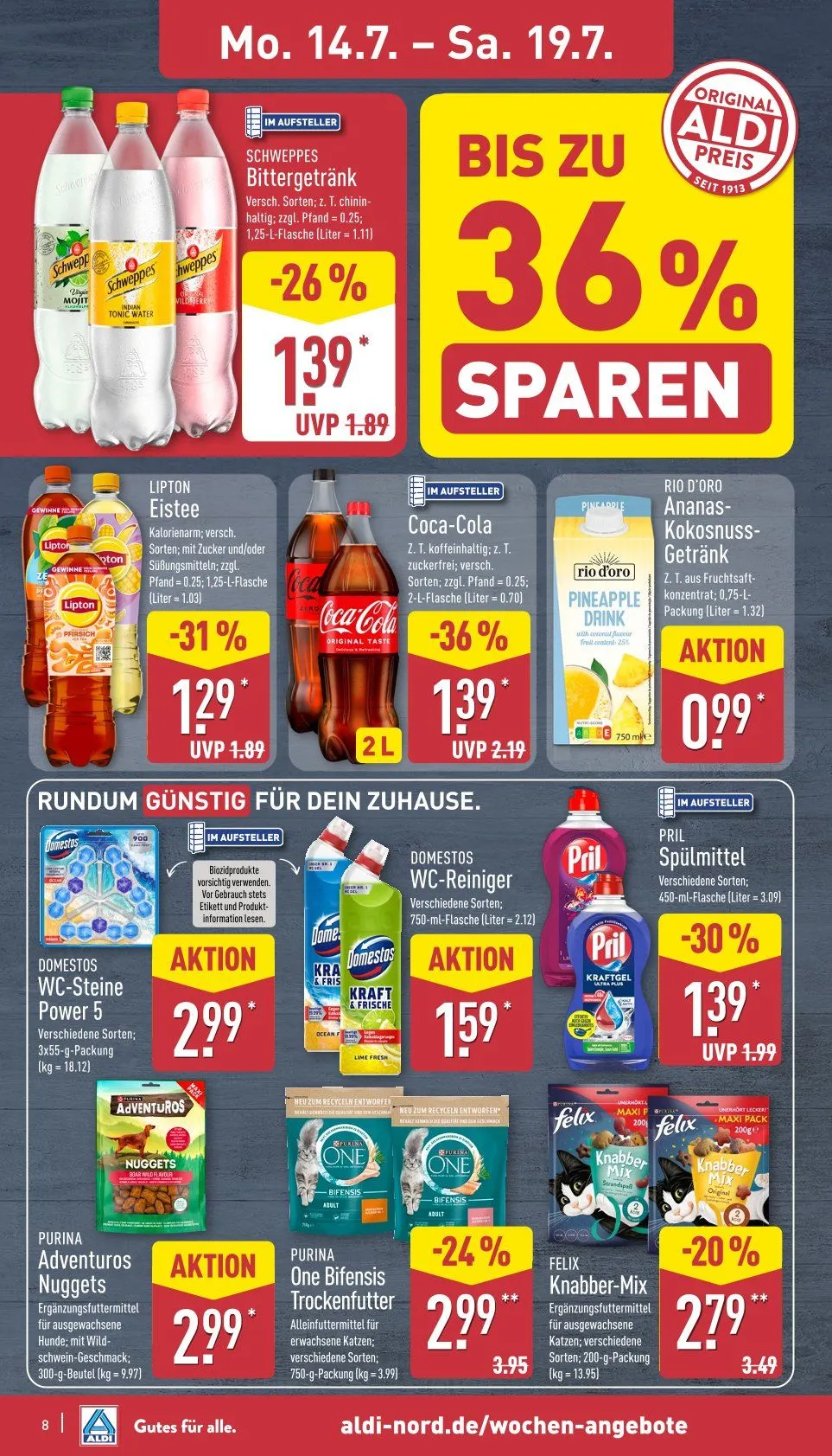 ALDI Nord Prospekte von 14. Juli bis 19. Juli 2025 - Prospekt seite 8