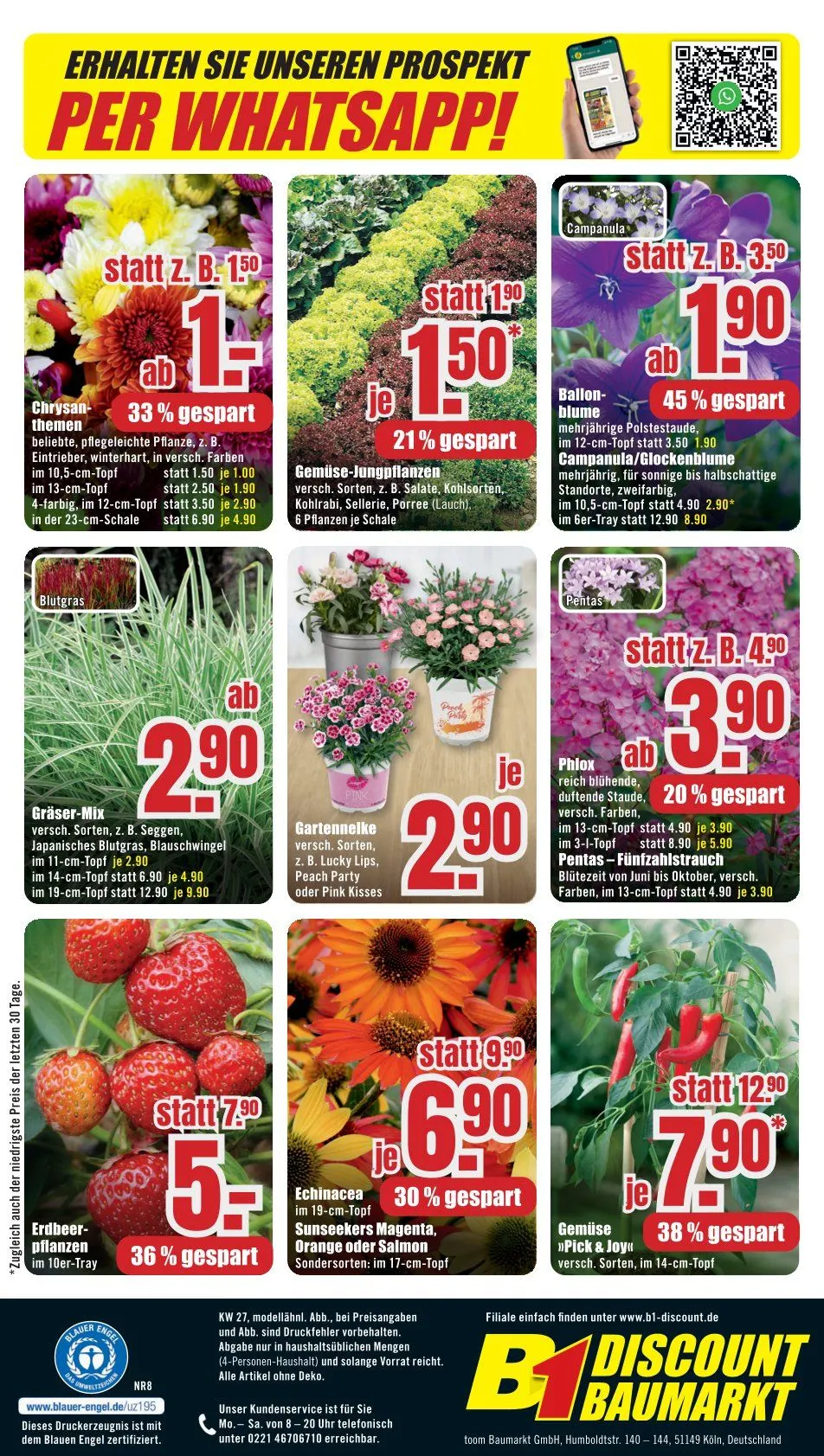 B1 Discount Baumarkt Angebote von 27. Juni bis 3. Juli 2026 - Prospekt seite 8