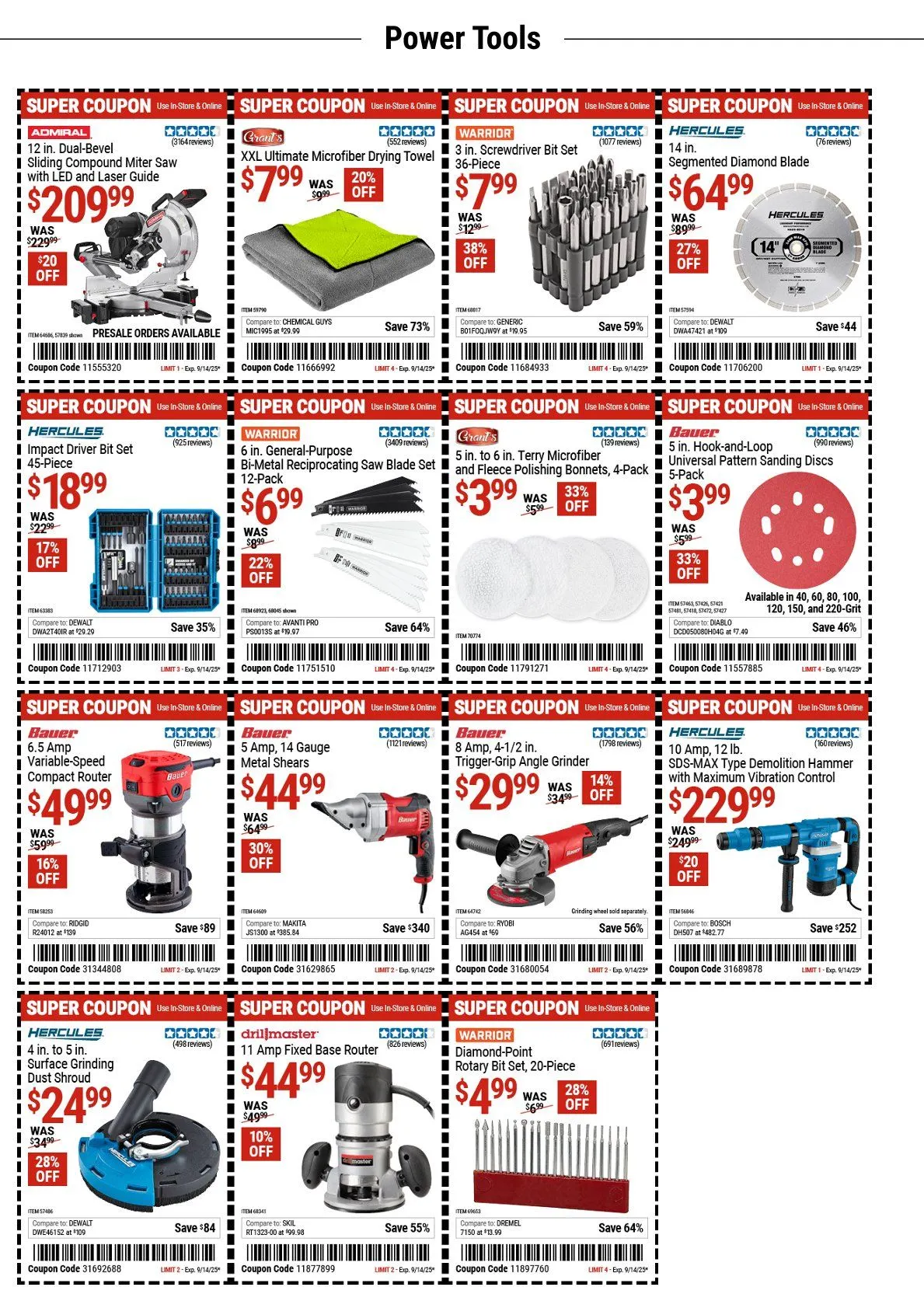 Weekly ad Harbor Freight coupons from September 2 to September 14 2025 - Page 7