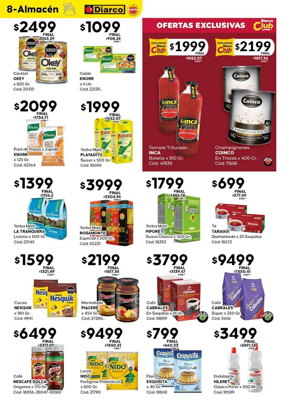 Ofertas de Ofertas Diarco 25 de agosto al 29 de agosto 2025 - Página 8 del catálogo