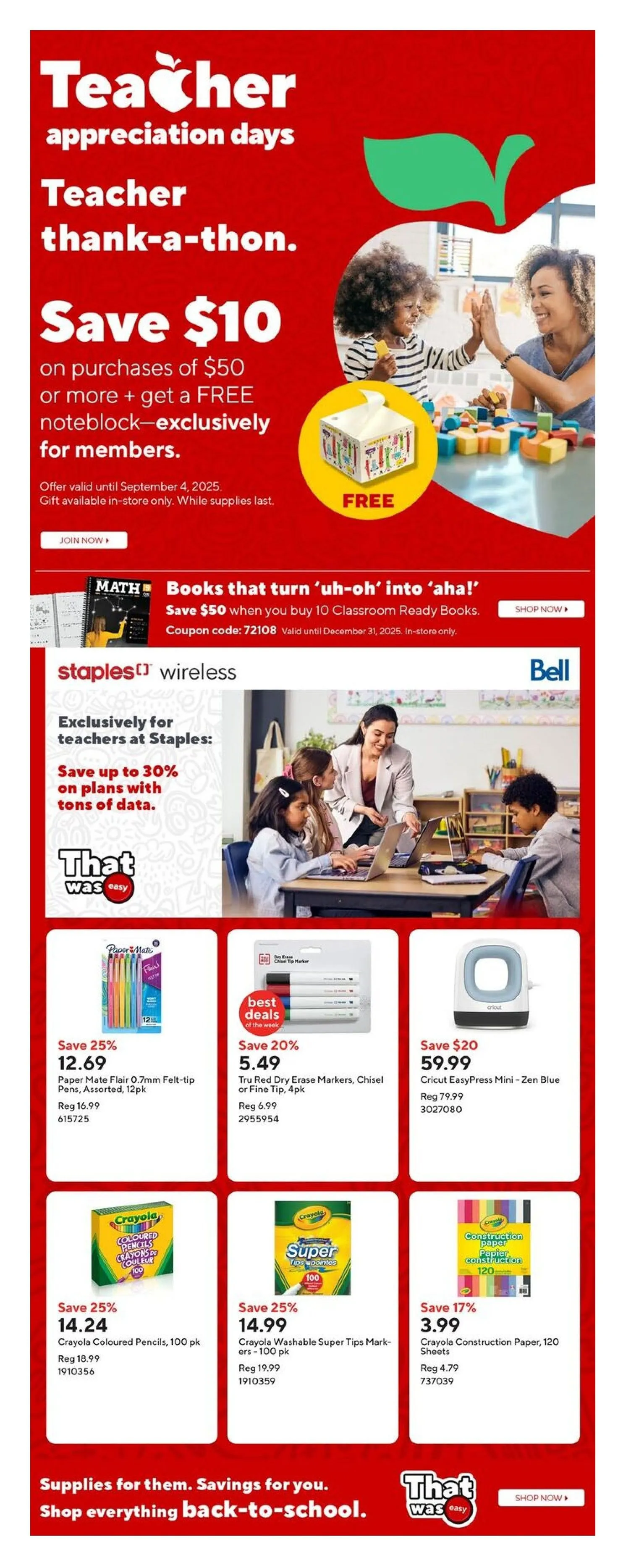 Staples Sales from August 14 to September 11 2025 - flyer page 8