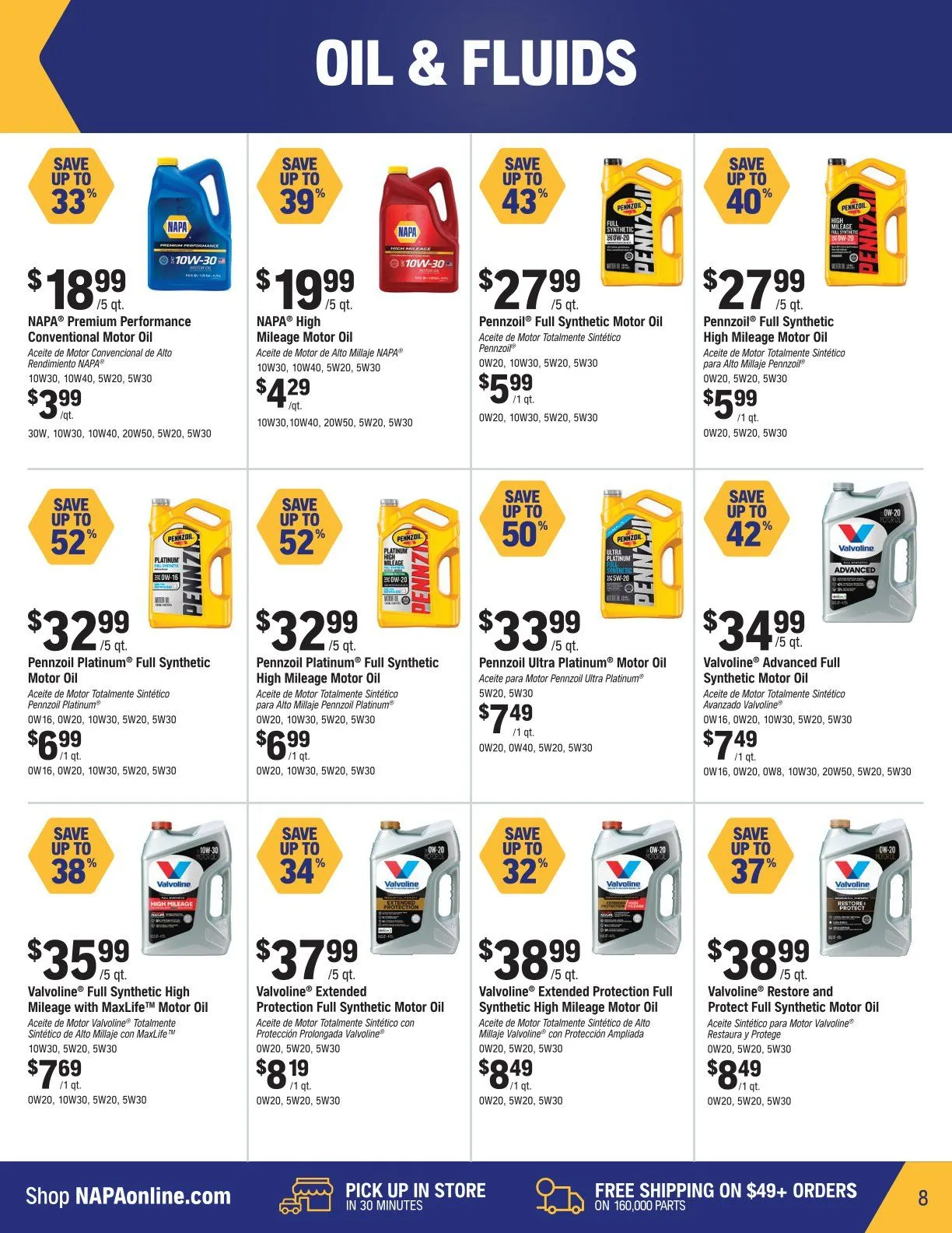 NAPA Auto Parts flyers from September 1 to October 31 2025 - flyer page 8