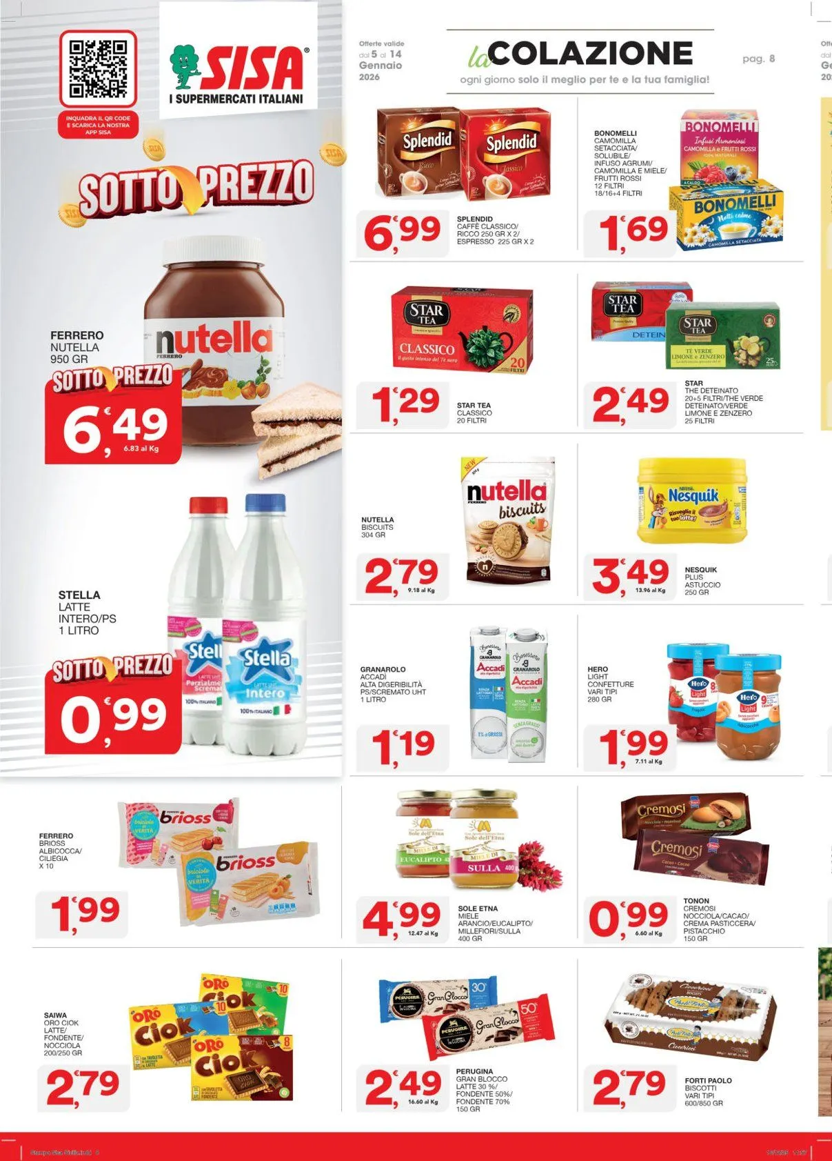  Volantini Sisa da 5 gennaio a 14 gennaio di 2026 - Pagina del volantino 8