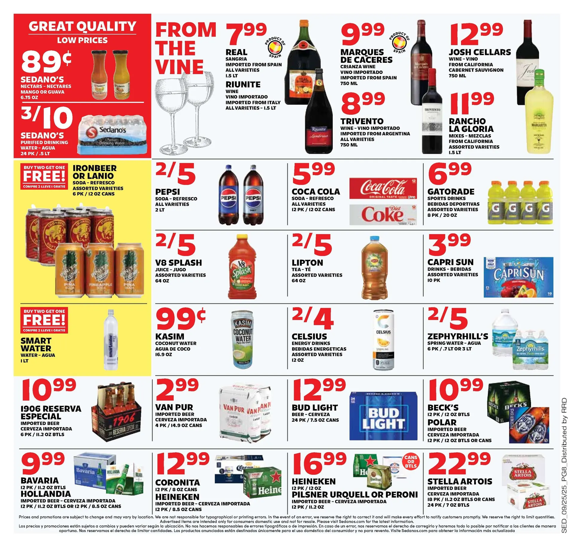Weekly promotion Sedano's Sales spanning from September 24 to September 30 2025 - Page 8 for Catalogue 365