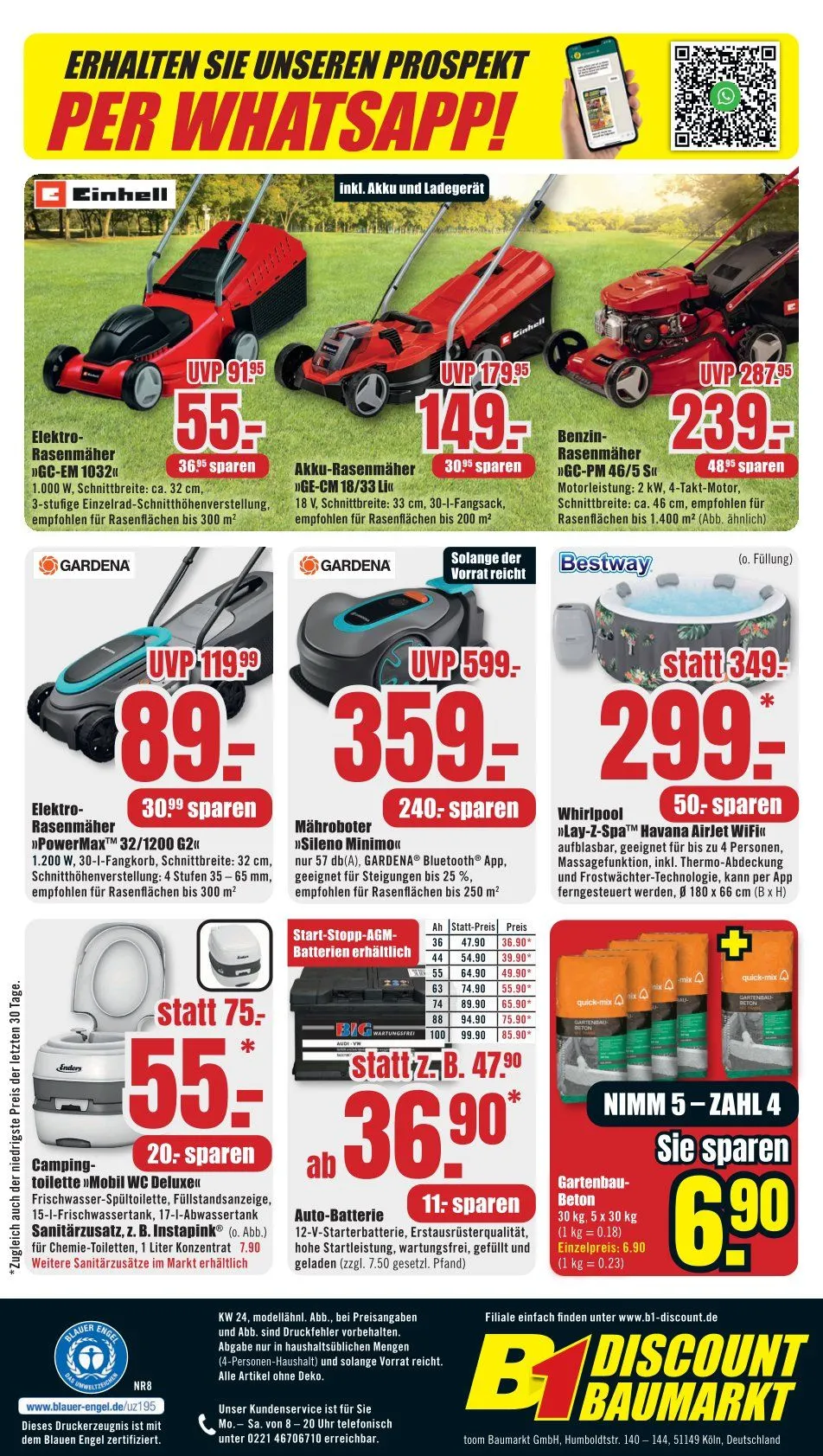 B1 Discount Baumarkt Angebote von 6. Juni bis 12. Juni 2026 - Prospekt seite 8