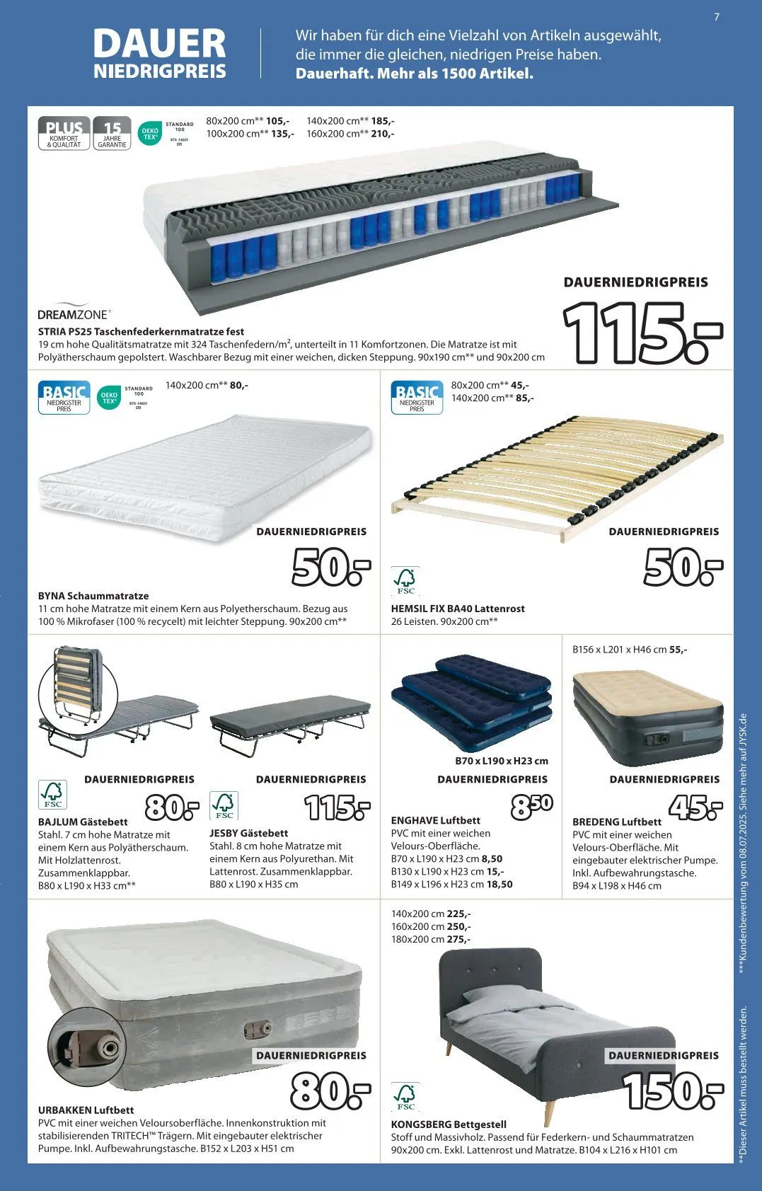 JYSK Prospekte von 19. September bis 18. Oktober 2025 - Prospekt seite 7
