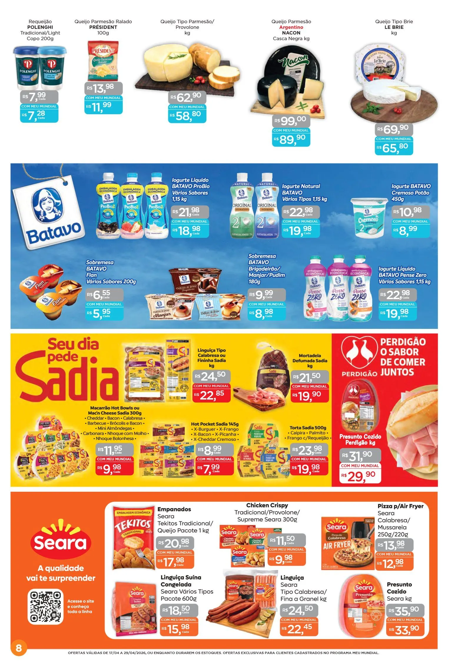 Encarte de Folhetos Supermercados Mundial 17 de abril até 29 de abril 2026 - Pagina 8