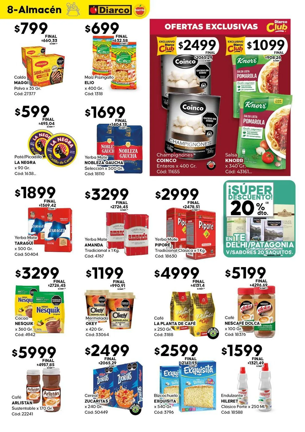 Ofertas de Ofertas Diarco 18 de agosto al 23 de agosto 2025 - Página 8 del catálogo