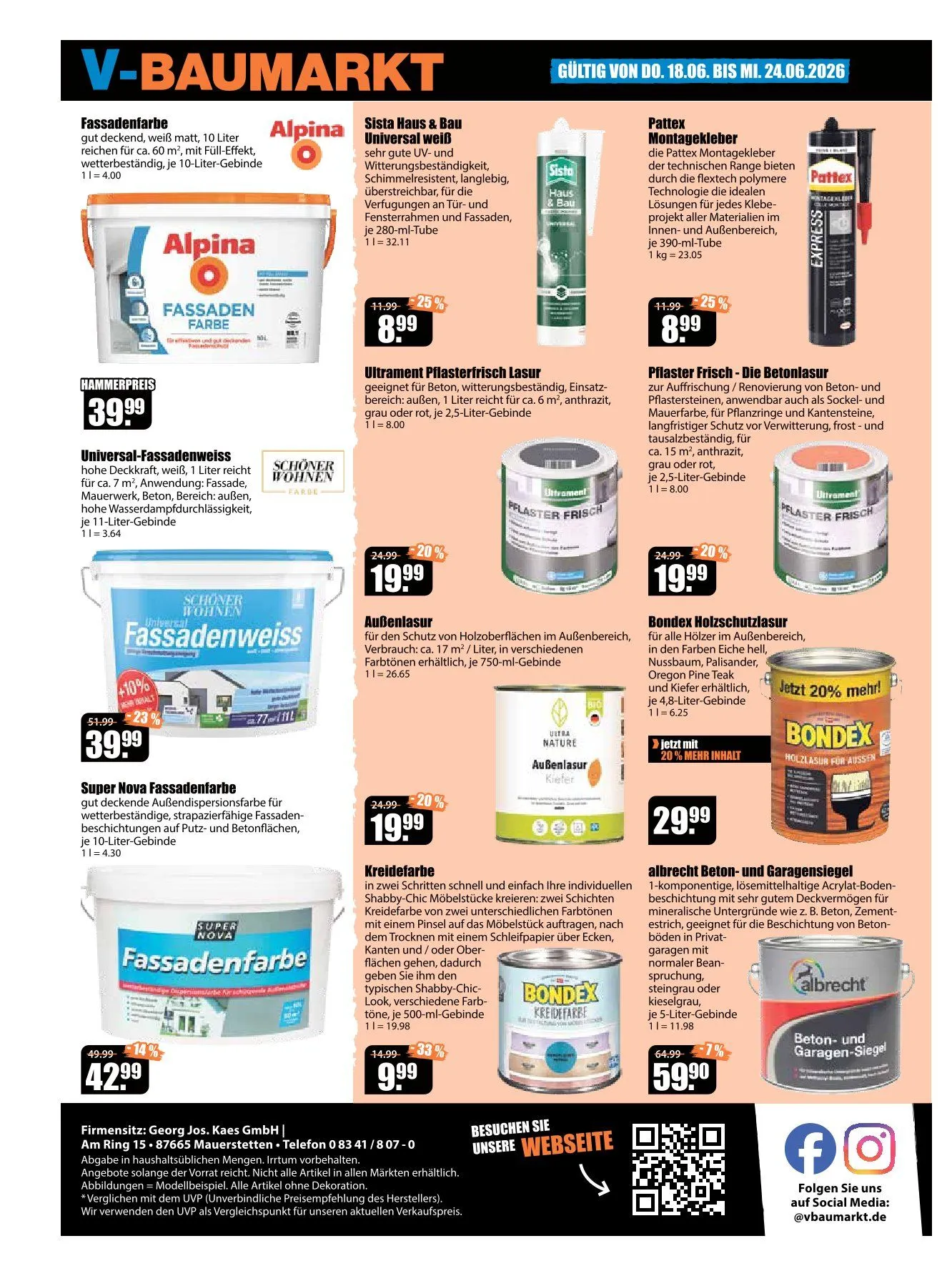 V-Baumarkt Angebote von 18. Juni bis 26. Juni 2026 - Prospekt seite 8