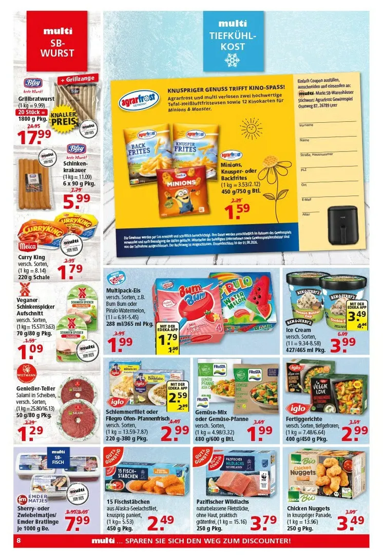 Multi Markt Angebote von 20. Juli bis 25. Juli 2026 - Prospekt seite 8