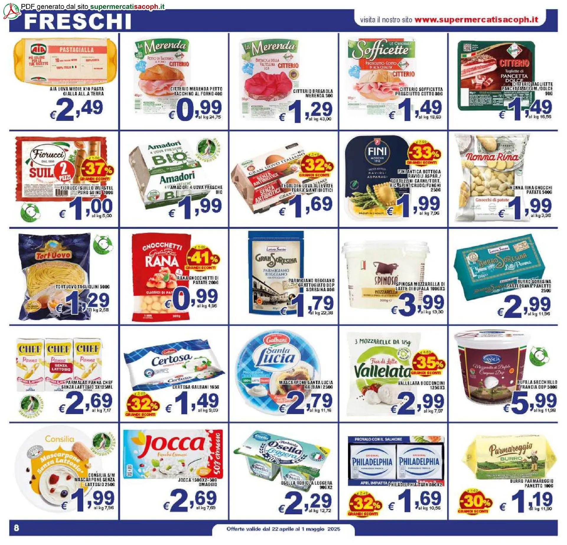 Volantini Sacoph da 22 aprile a 3 maggio di 2025 - Pagina del volantino 8