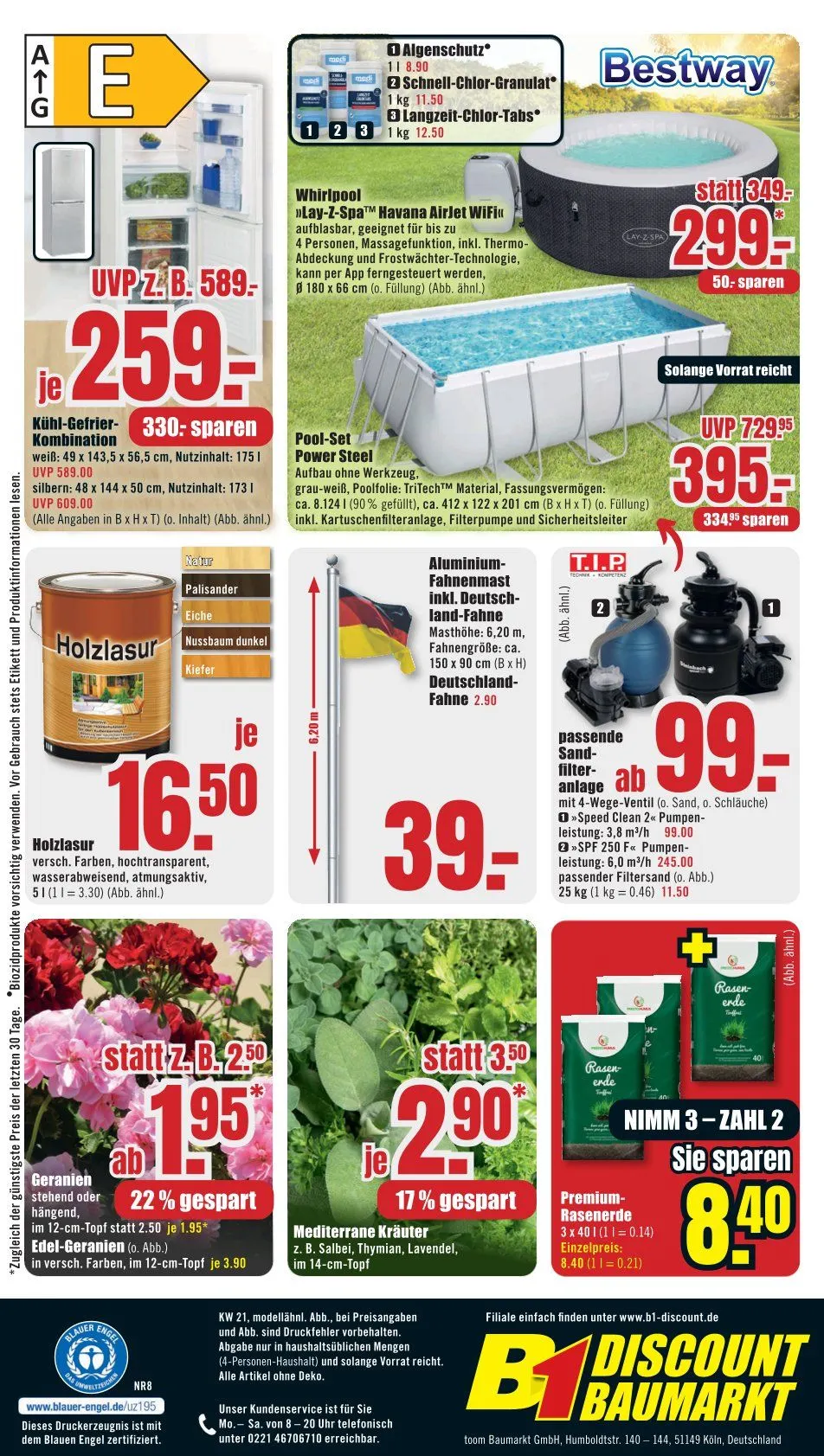 B1 Discount Baumarkt Prospekte von 16. Mai bis 22. Mai 2026 - Prospekt seite 8