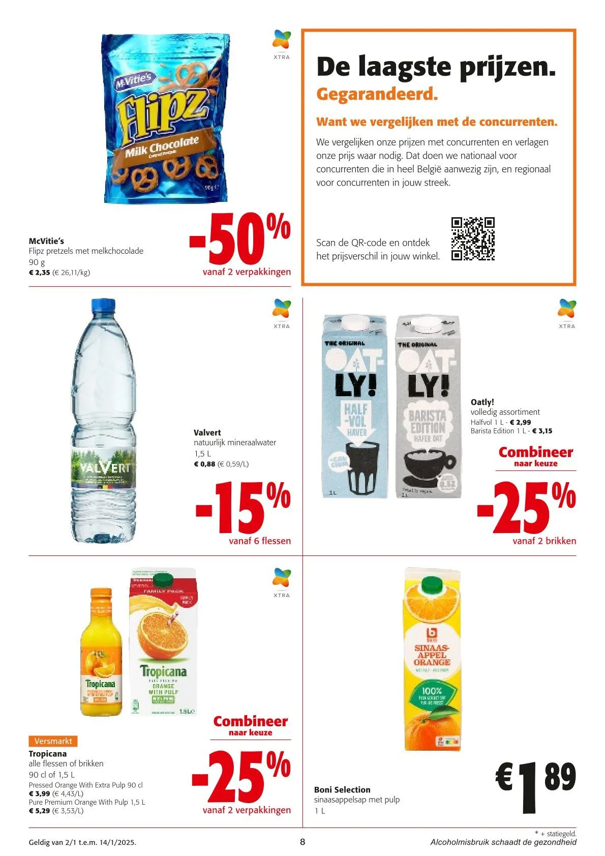Speciale promoties van Colruyt van 2 januari tot 14 januari 2025 - folder pagina 8
