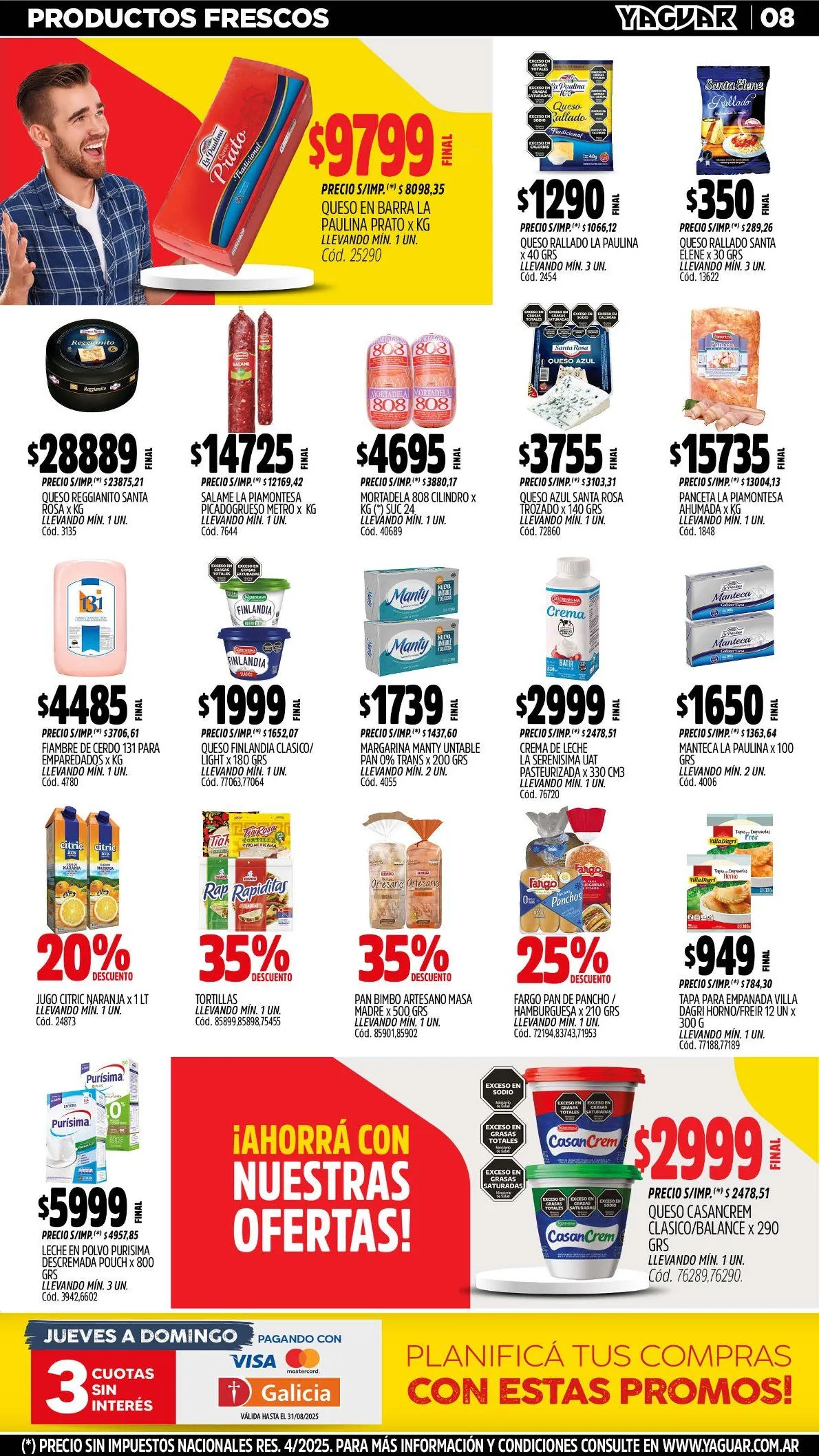 Ofertas de Ofertas Yaguar - Últimos catálogos 18 de agosto al 25 de agosto 2025 - Página 8 del catálogo