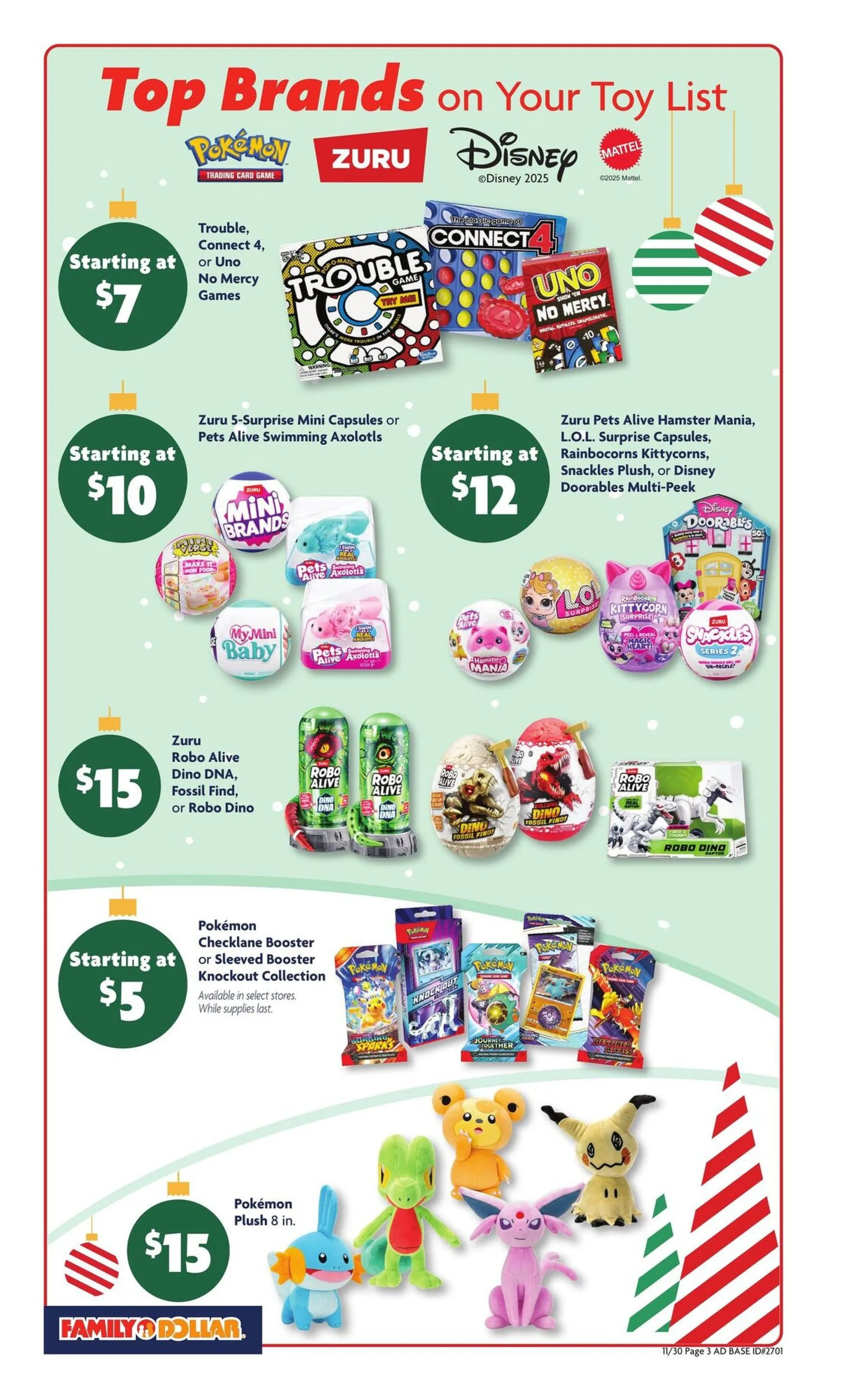 Weekly promotion Family Dollar Sales spanning from November 30 to December 6 2025 - Page 8 for Catalogue 365