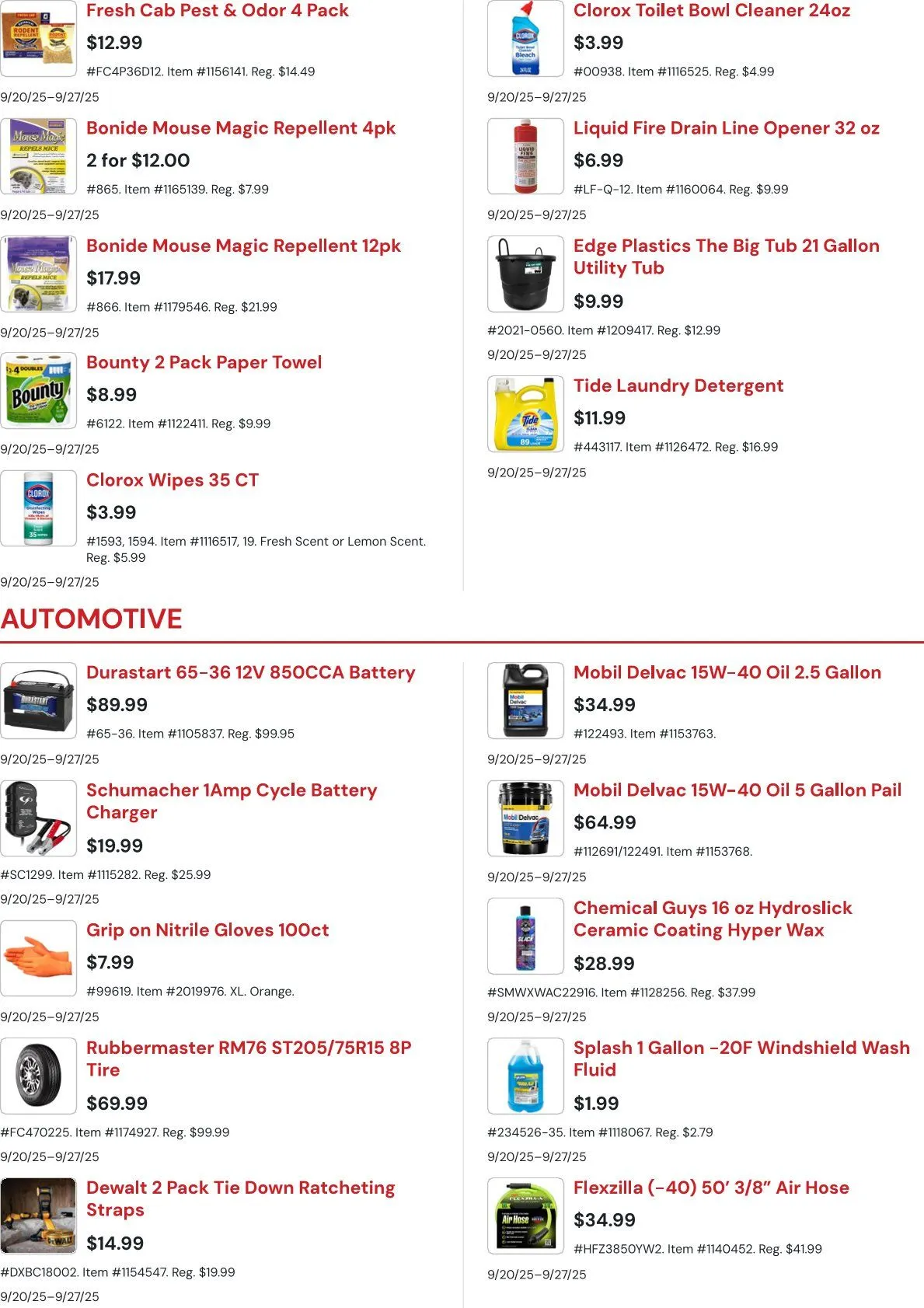 Weekly promotion L&M Fleet Supply Sales spanning from September 24 to September 30 2025 - Page 8 for Catalogue 365