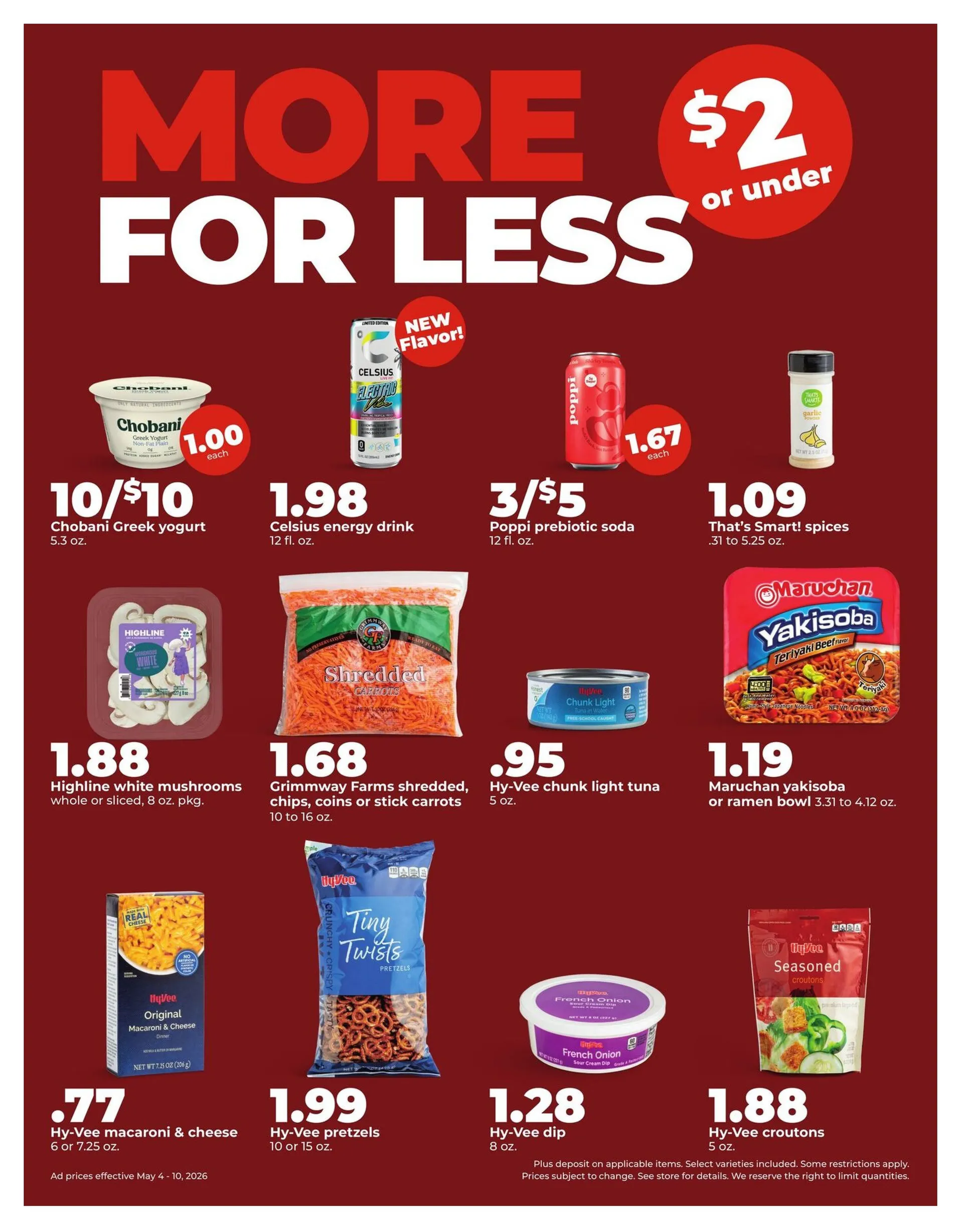 Weekly promotion  HyVee Sales spanning from May 4 to May 10 2026 - Page 7 for Catalogue 365