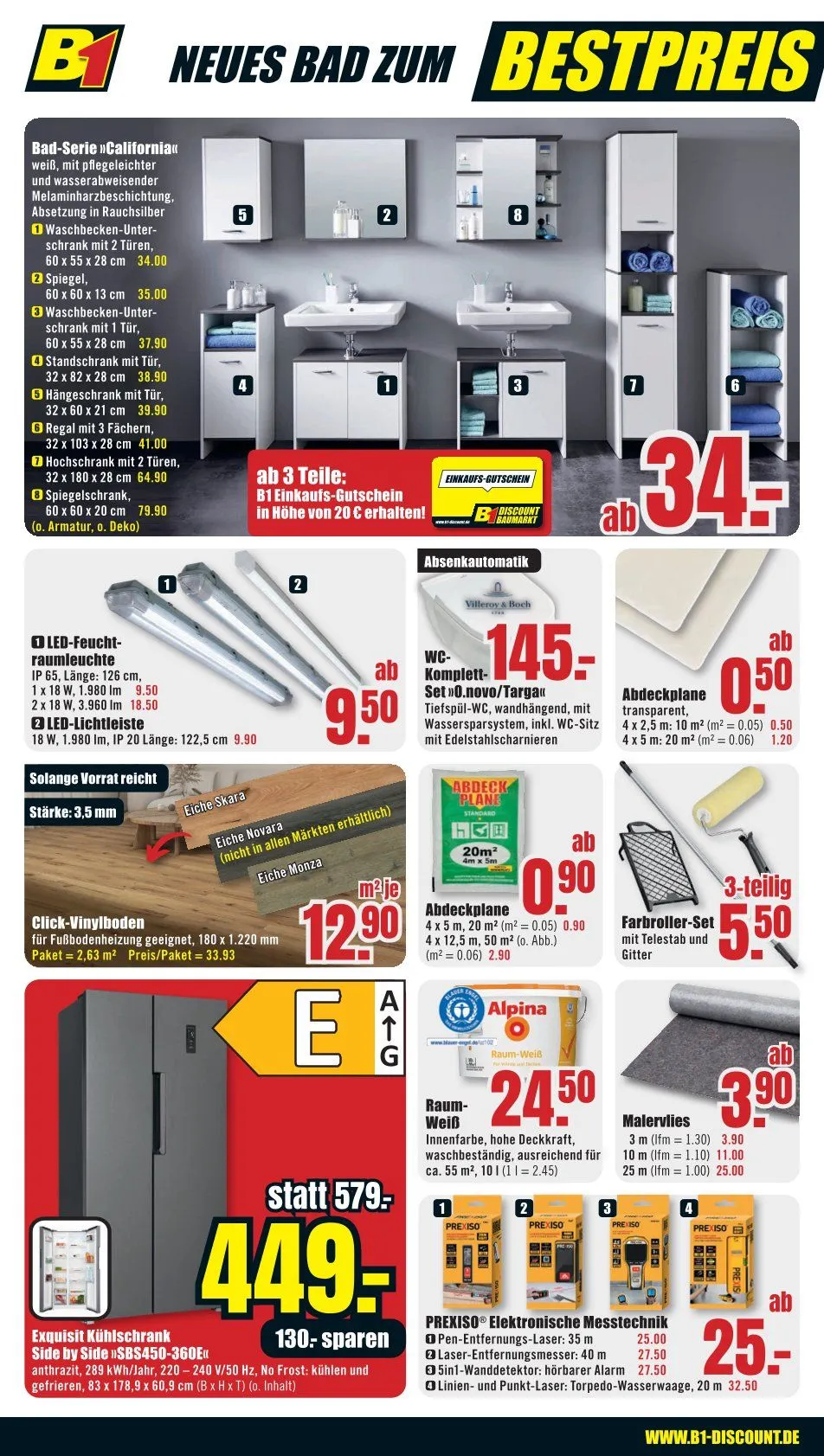 B1 Discount Baumarkt Prospekt von 17. März bis 21. März 2025 - Prospekt seite 8
