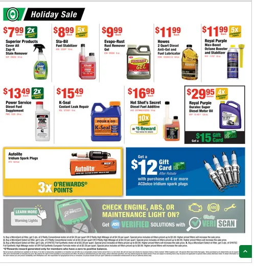 Weekly promotion O'Reilly Auto Parts Sales spanning from November 26 to December 2 2025 - Page 8 for Catalogue 365