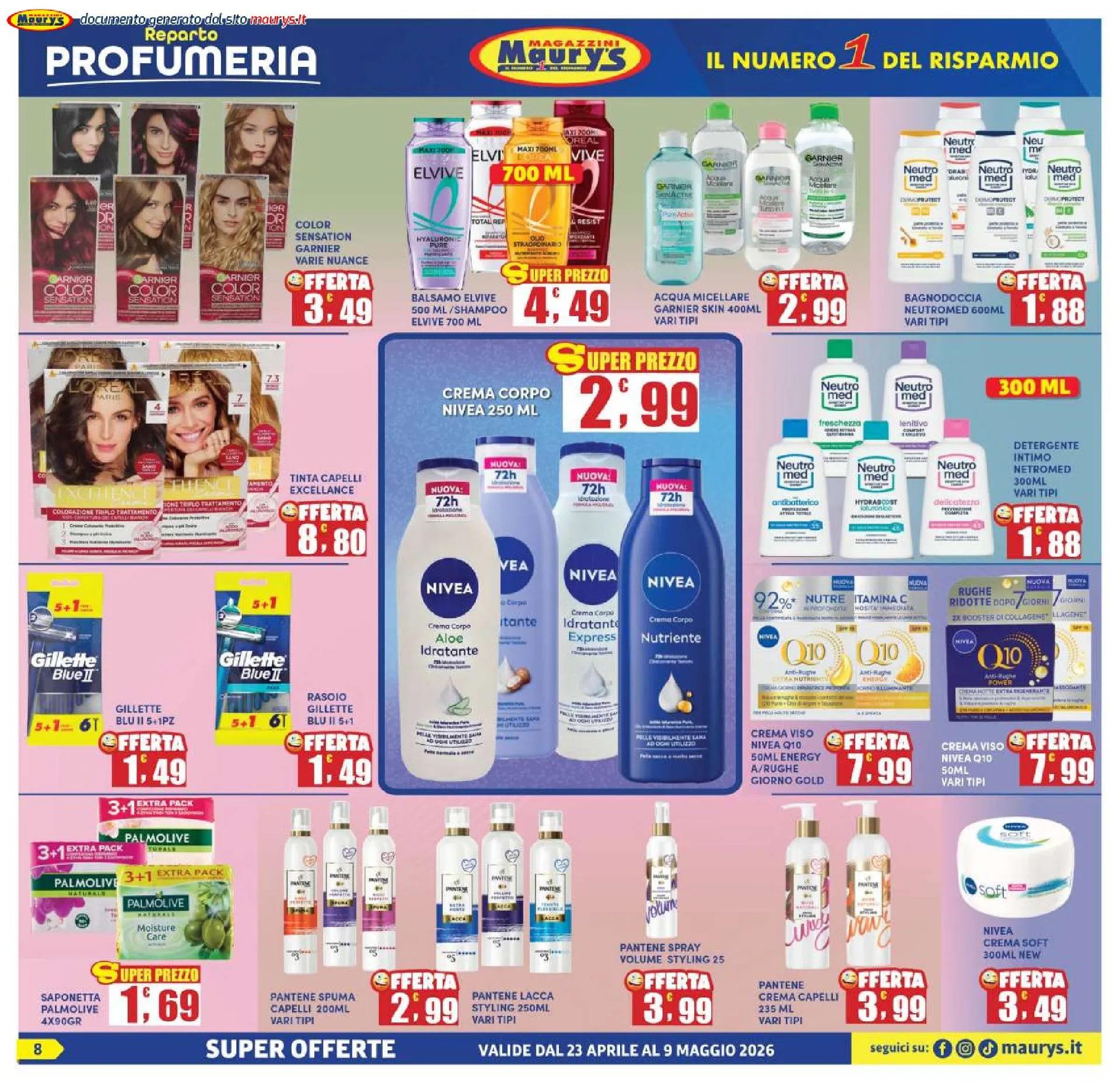 Maury Volantino da 23 aprile a 9 maggio di 2026 - Pagina del volantino 8