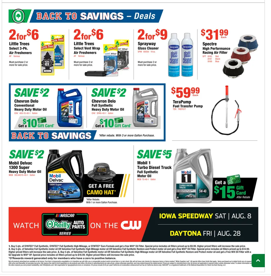 Weekly ad O'Reilly Auto Parts Sales from July 29 to August 25 2026 - Page 8