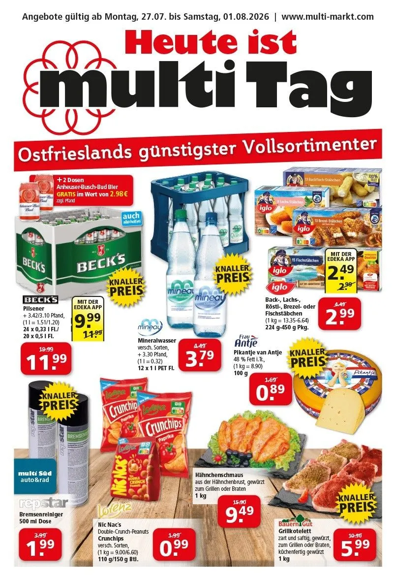  Multi Markt Prospekte von 27. Juli bis 1. August 2026 - Prospekt seite 1
