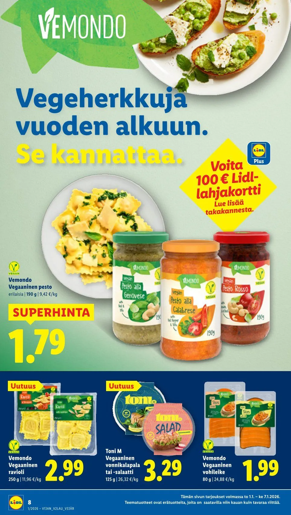 Kaupan Lidl tarjoukset voimassa alkaen 1. tammikuuta - 4. tammikuuta 2026 - Tarjouslehti sivu 8