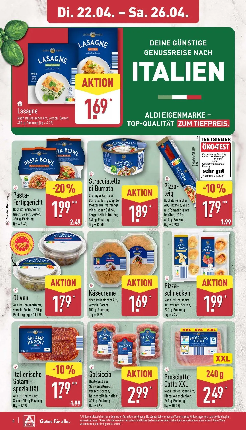 ALDI Aktuell Angebote von 22. April bis 26. April 2025 - Prospekt seite 8
