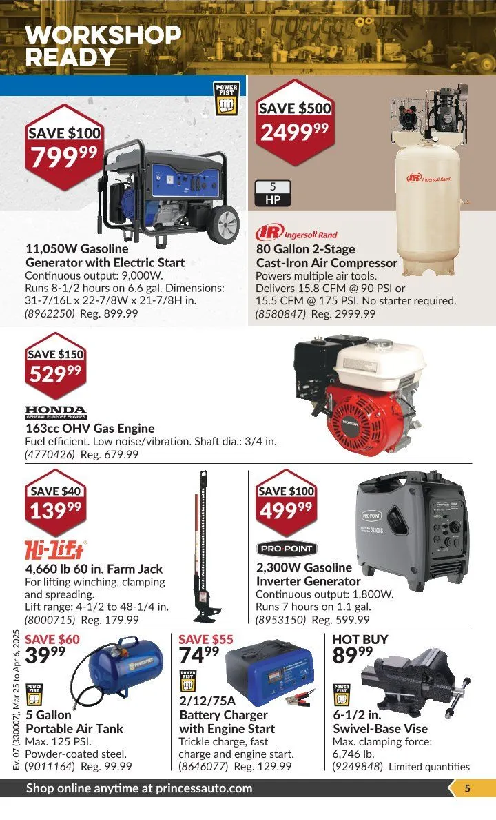 Princess Auto Sales from March 25 to April 6 2025 - flyer page 8