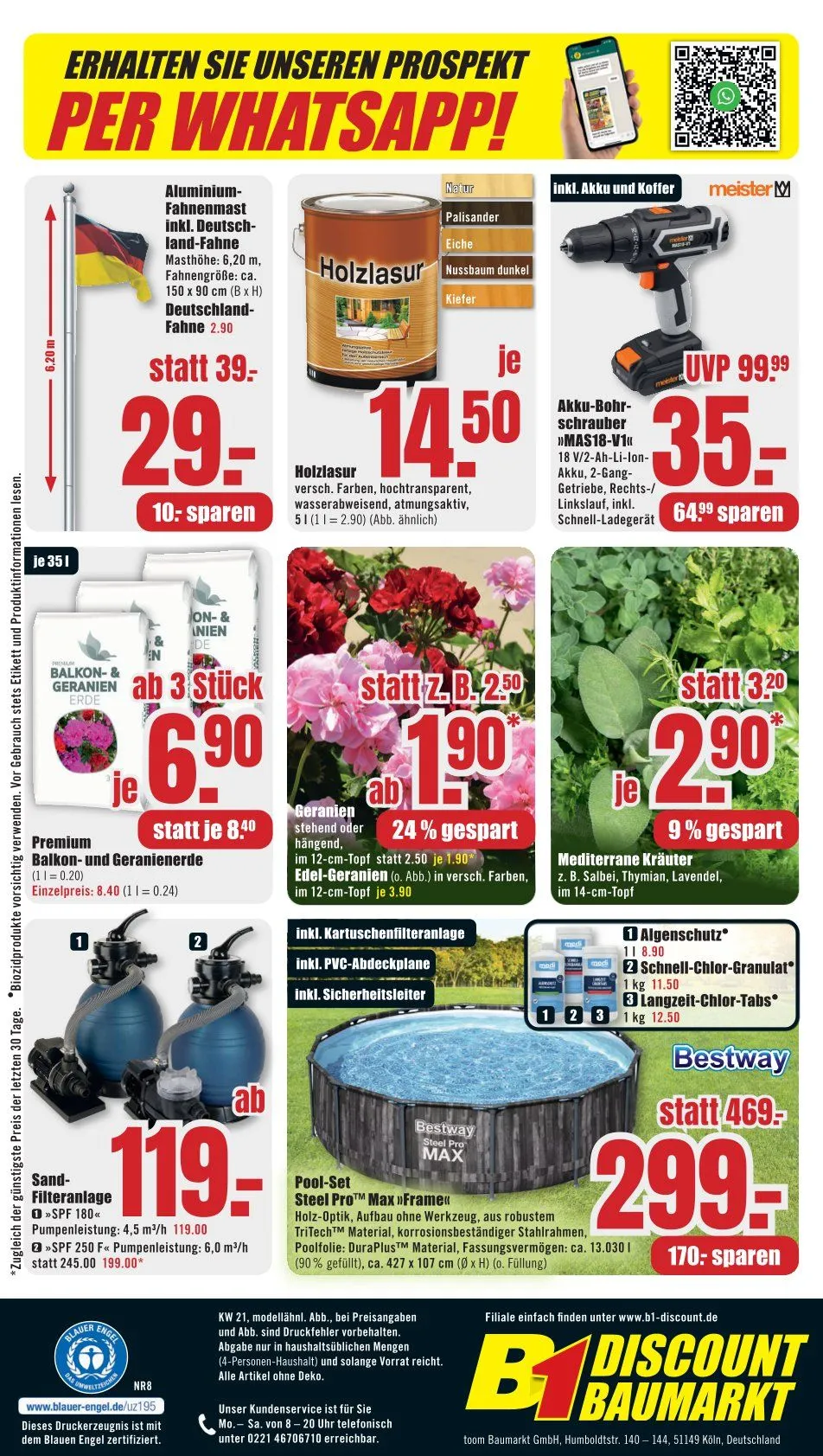 B1 Discount Baumarkt Prospekt von 17. Mai bis 26. Mai 2025 - Prospekt seite 8