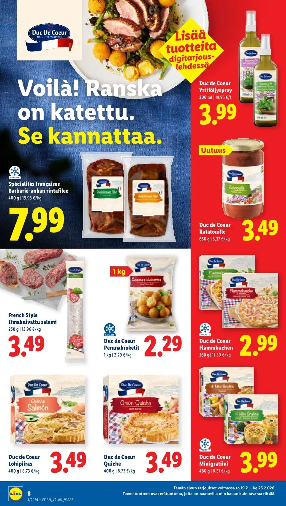 Kaupan Lidl uusimmat tarjoukset voimassa alkaen 19. helmikuuta - 25. helmikuuta 2026 - Tarjouslehti sivu 8